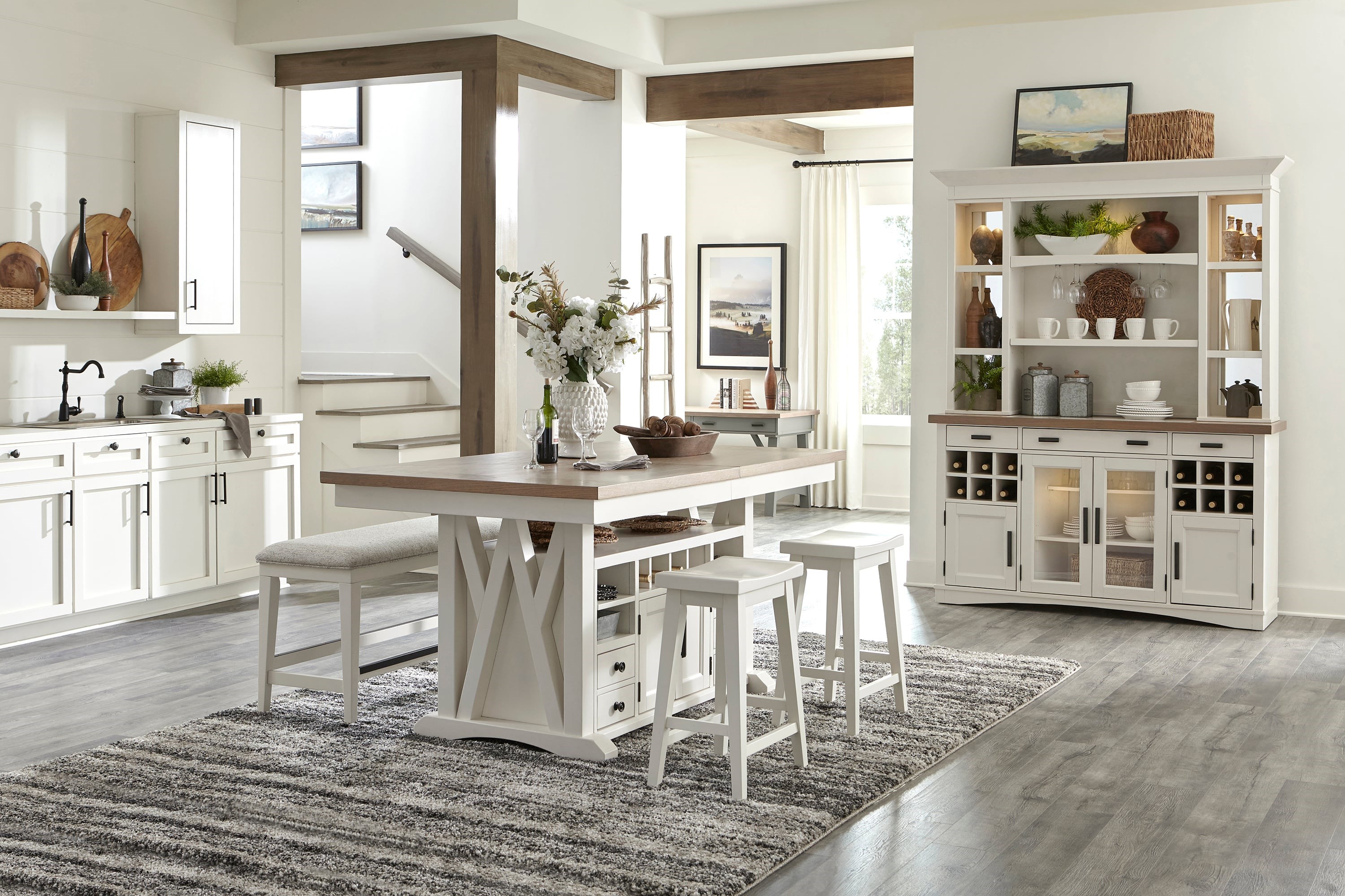 Bar height online white dining table