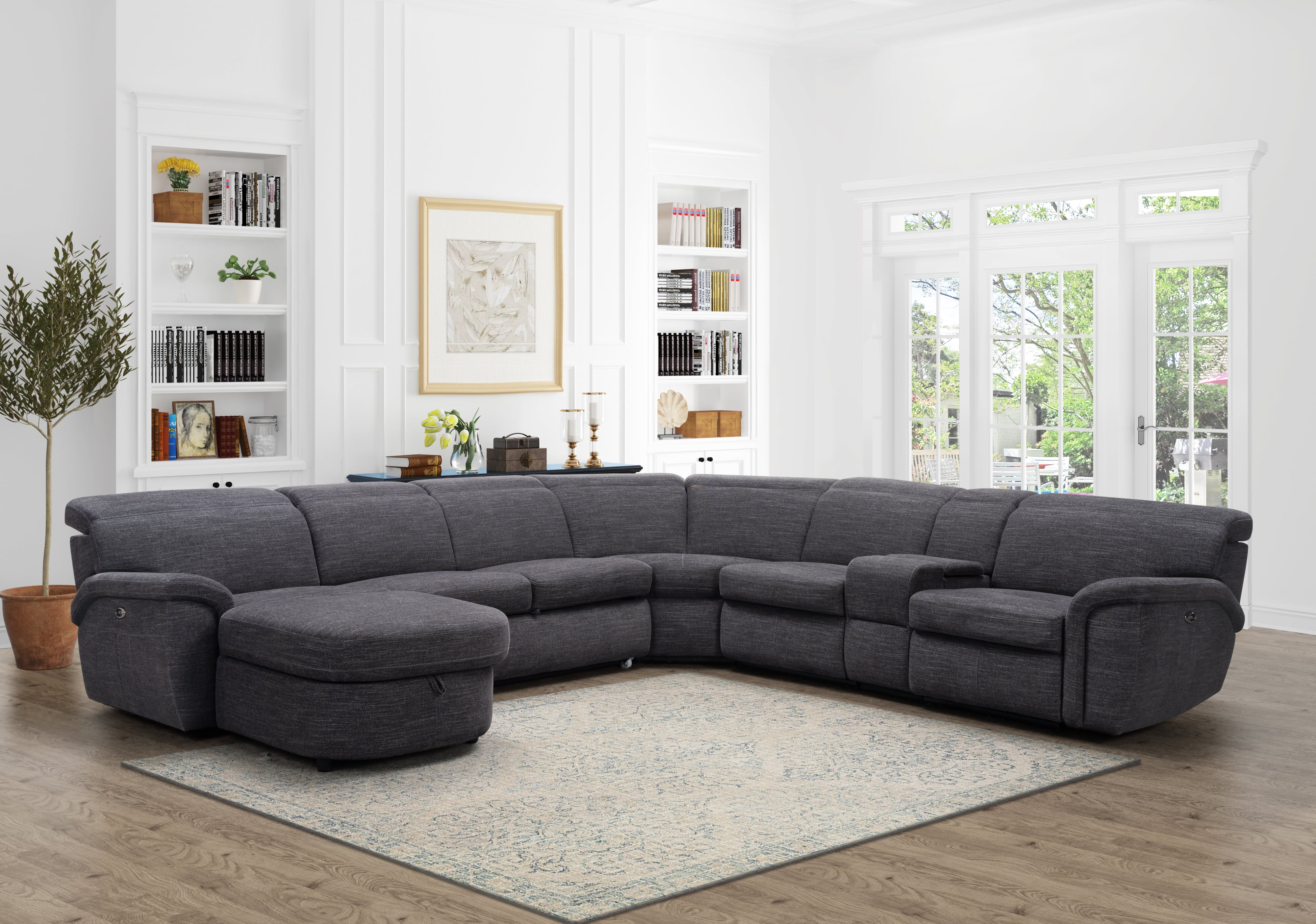 Sectional sleeper sofa online with recliners