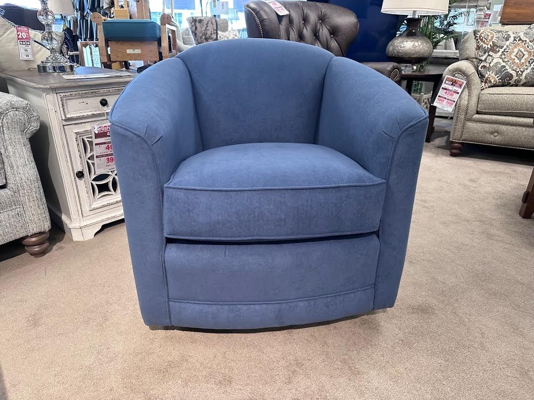 Barrel back 2025 swivel glider chair