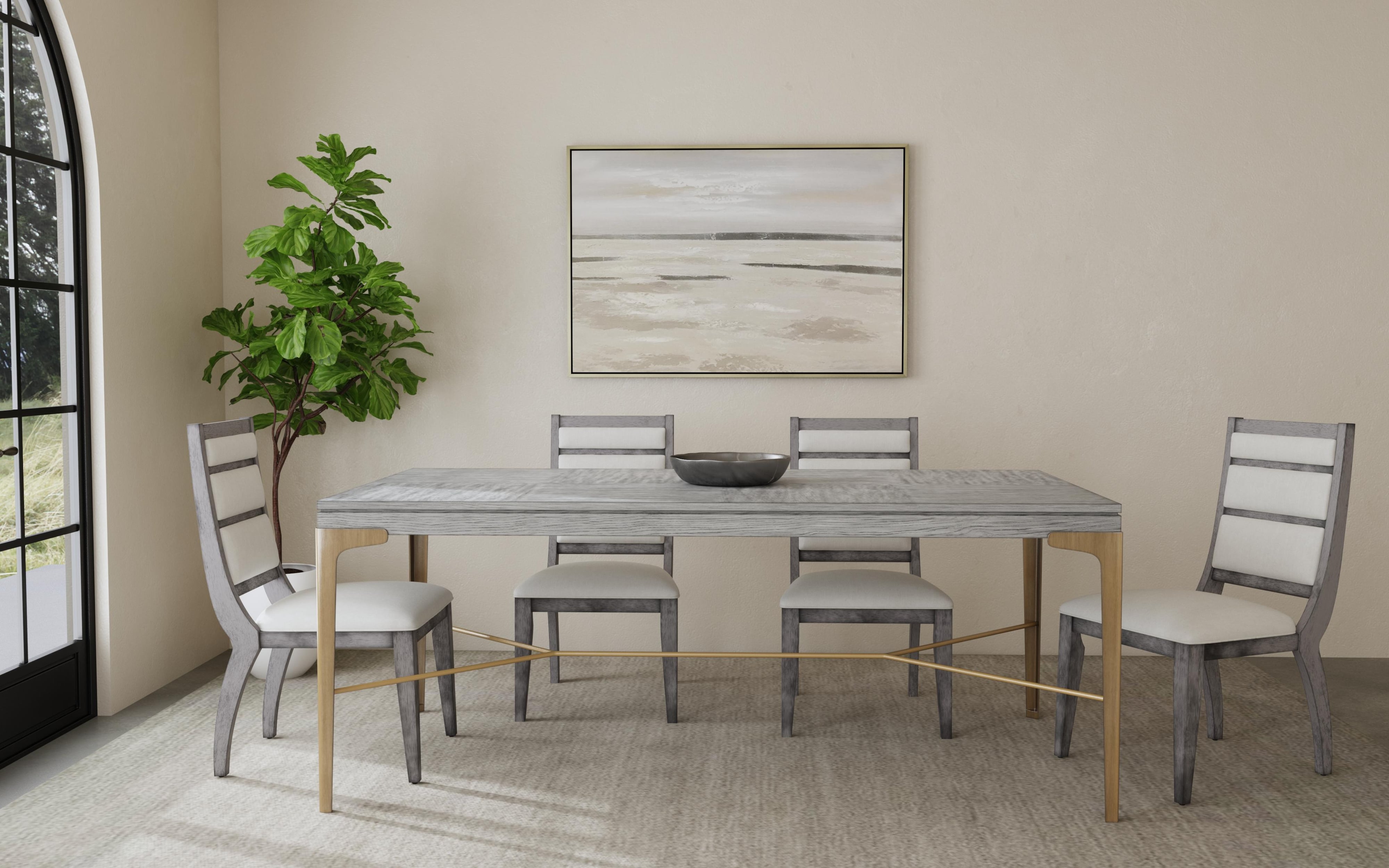 Bassett Mirror Nylah 7037 DR 600 Contemporary Dining Table Value