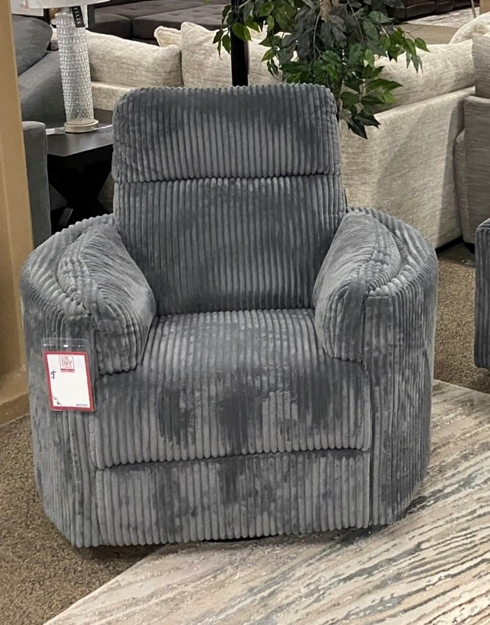 Ultra Cozy 34404 ULTRA COZY GREY SWIVEL GLIDER RECLINER 7 Day