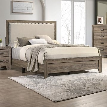 Upholstered deals king bed