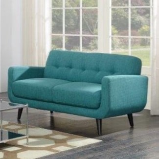 Small teal deals loveseat