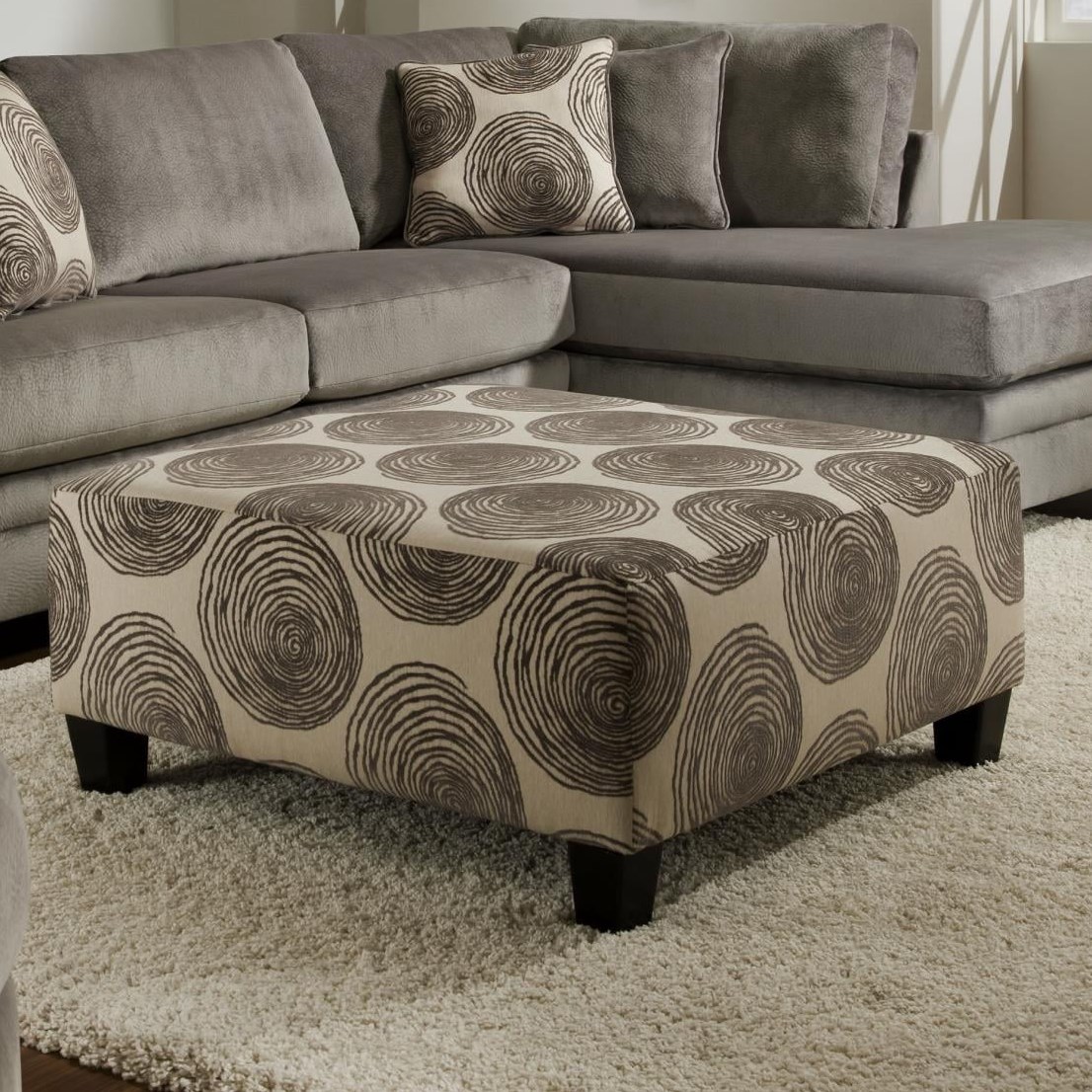 Patterned deals cocktail ottoman