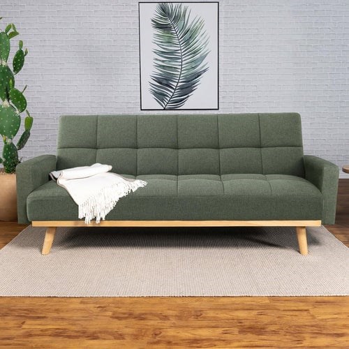 Green hotsell convertible sofa