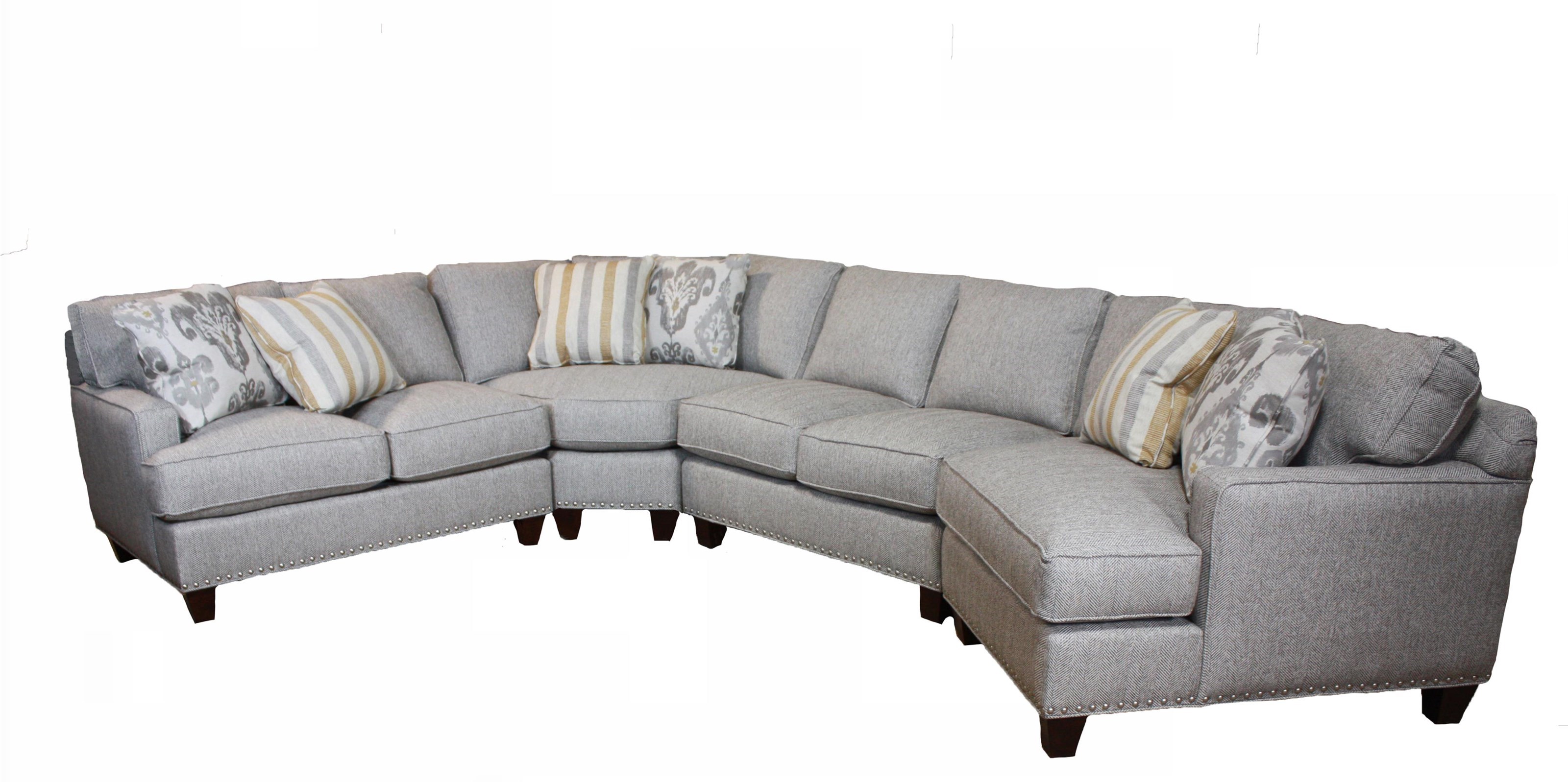 Sectional sofa with store wedge corner