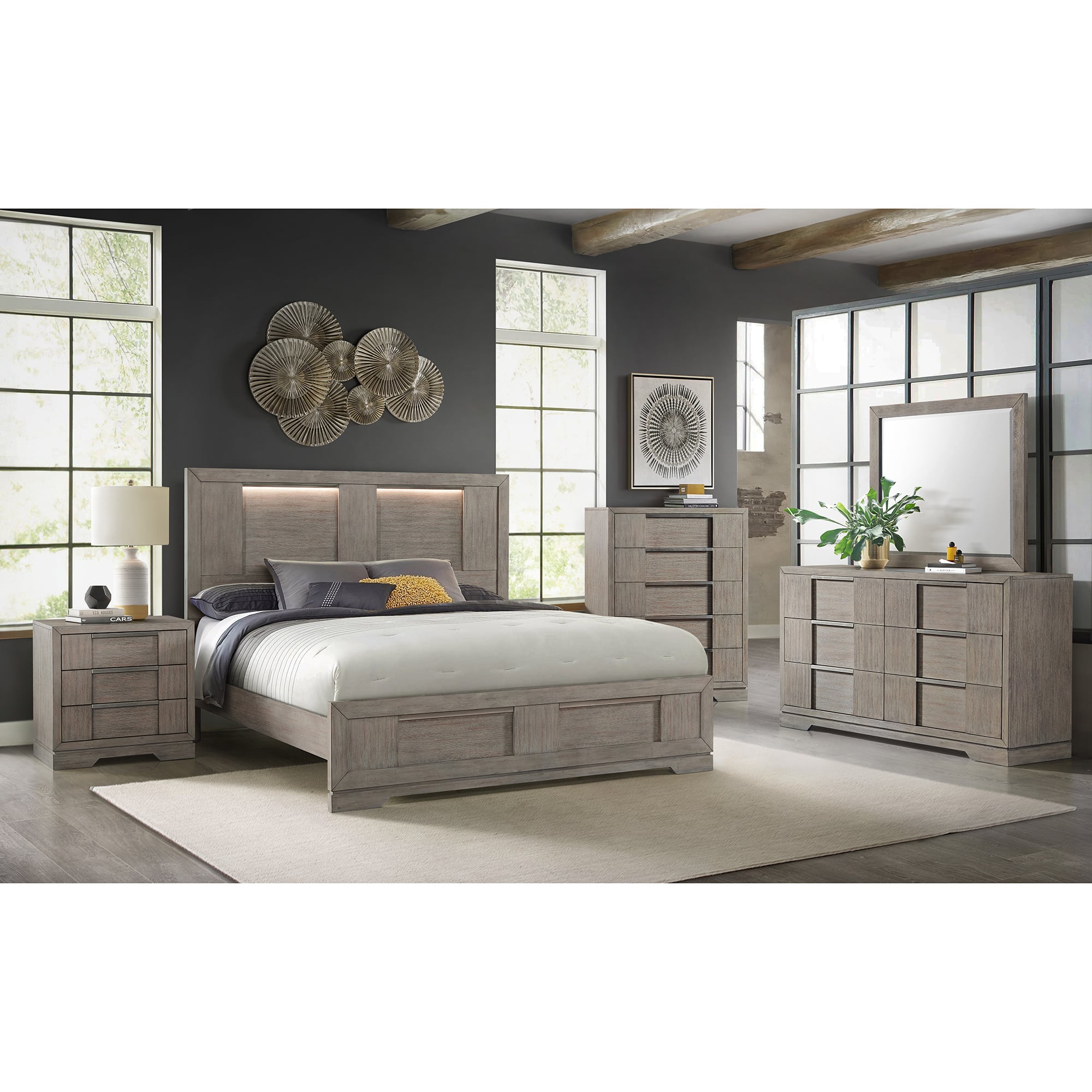 Modern king bedroom sets near me discount