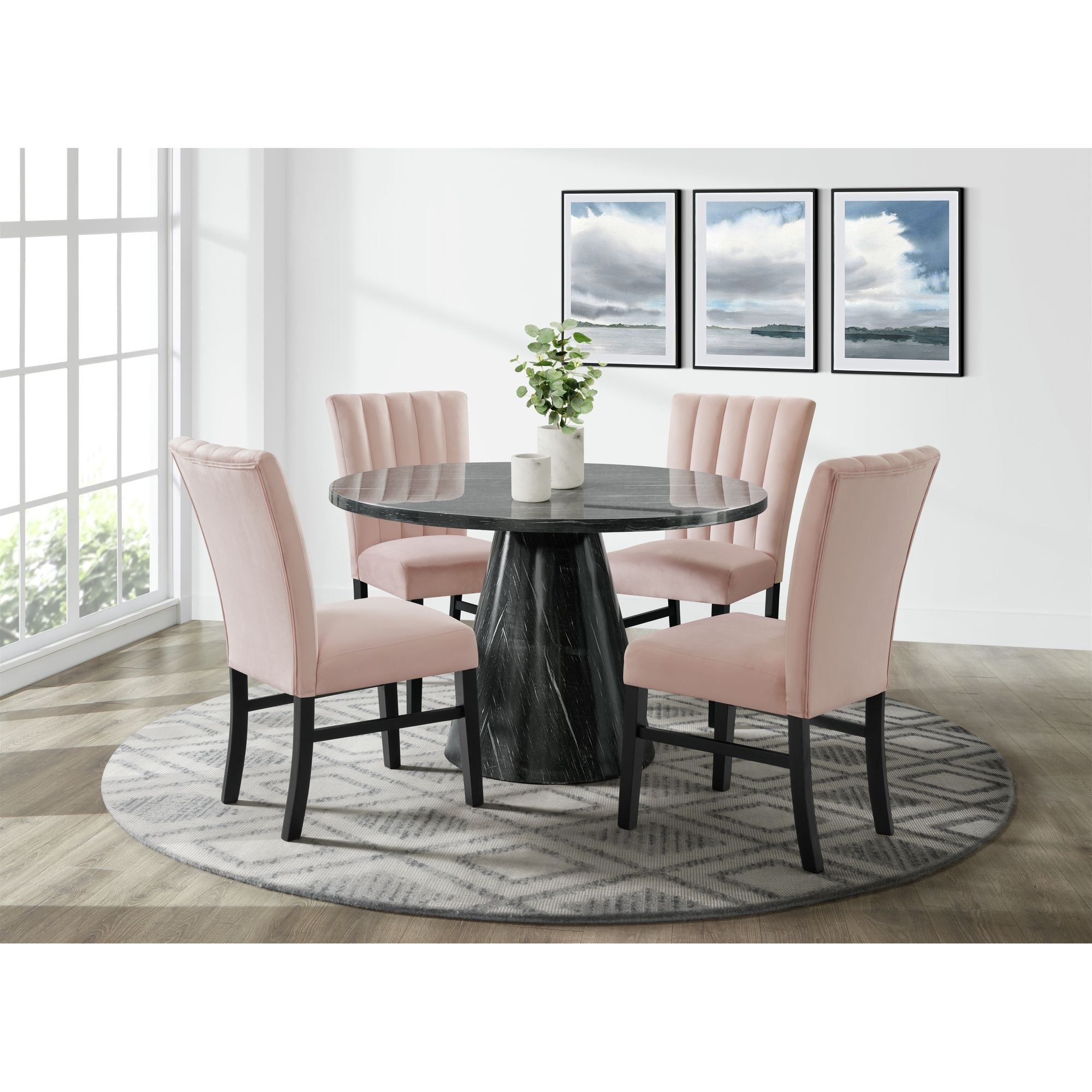 Contemporary 5 deals piece dining set