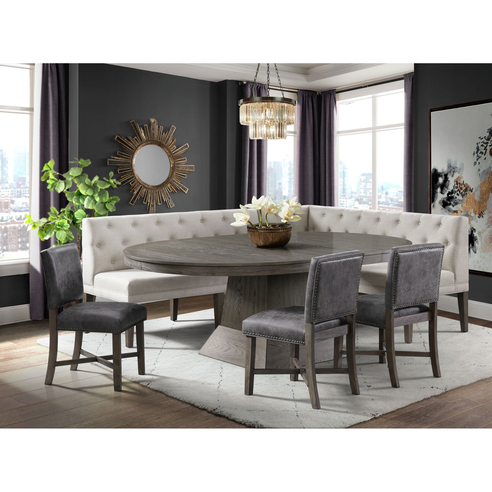 Backed dining online bench