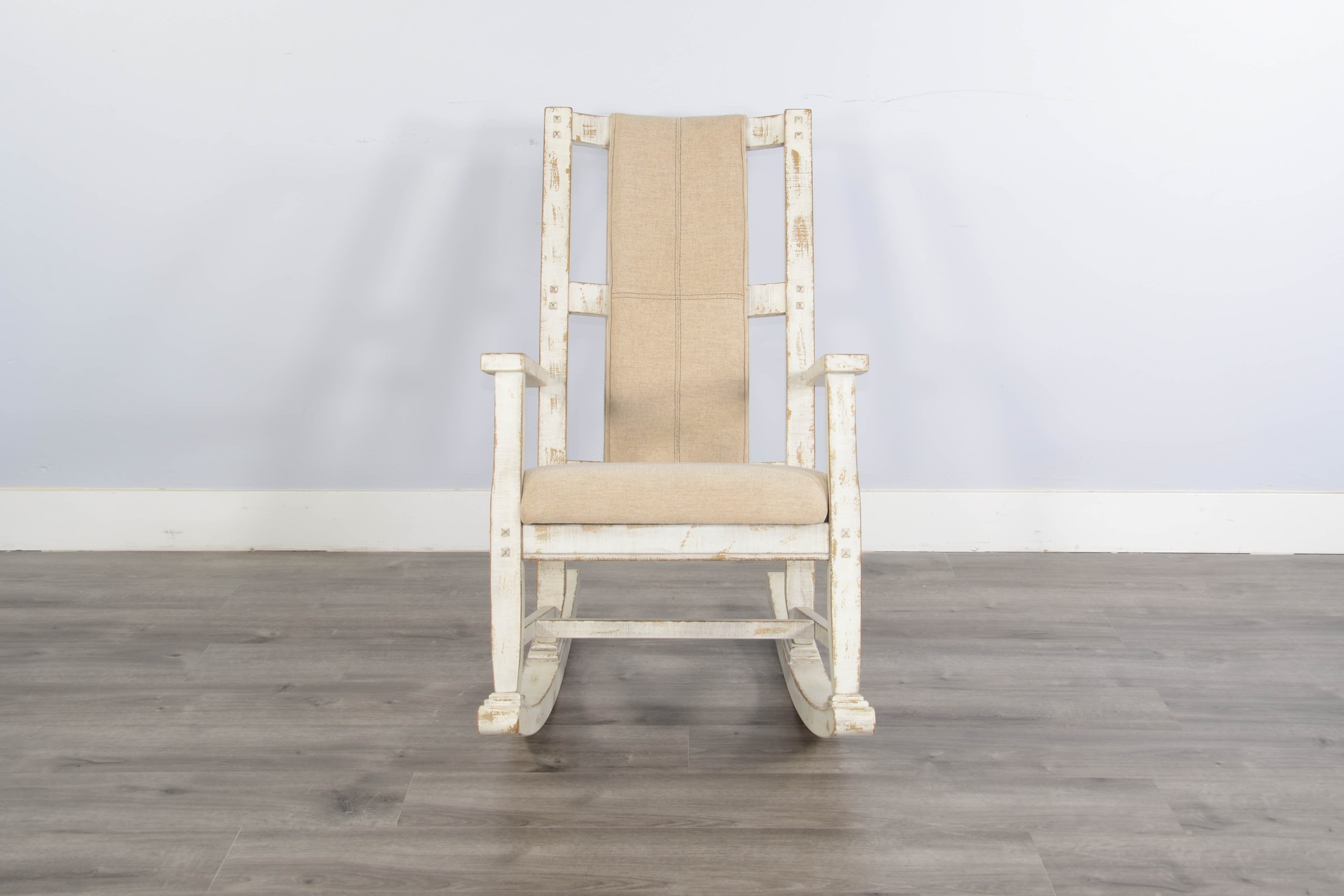 White wood clearance rocking chair nursery