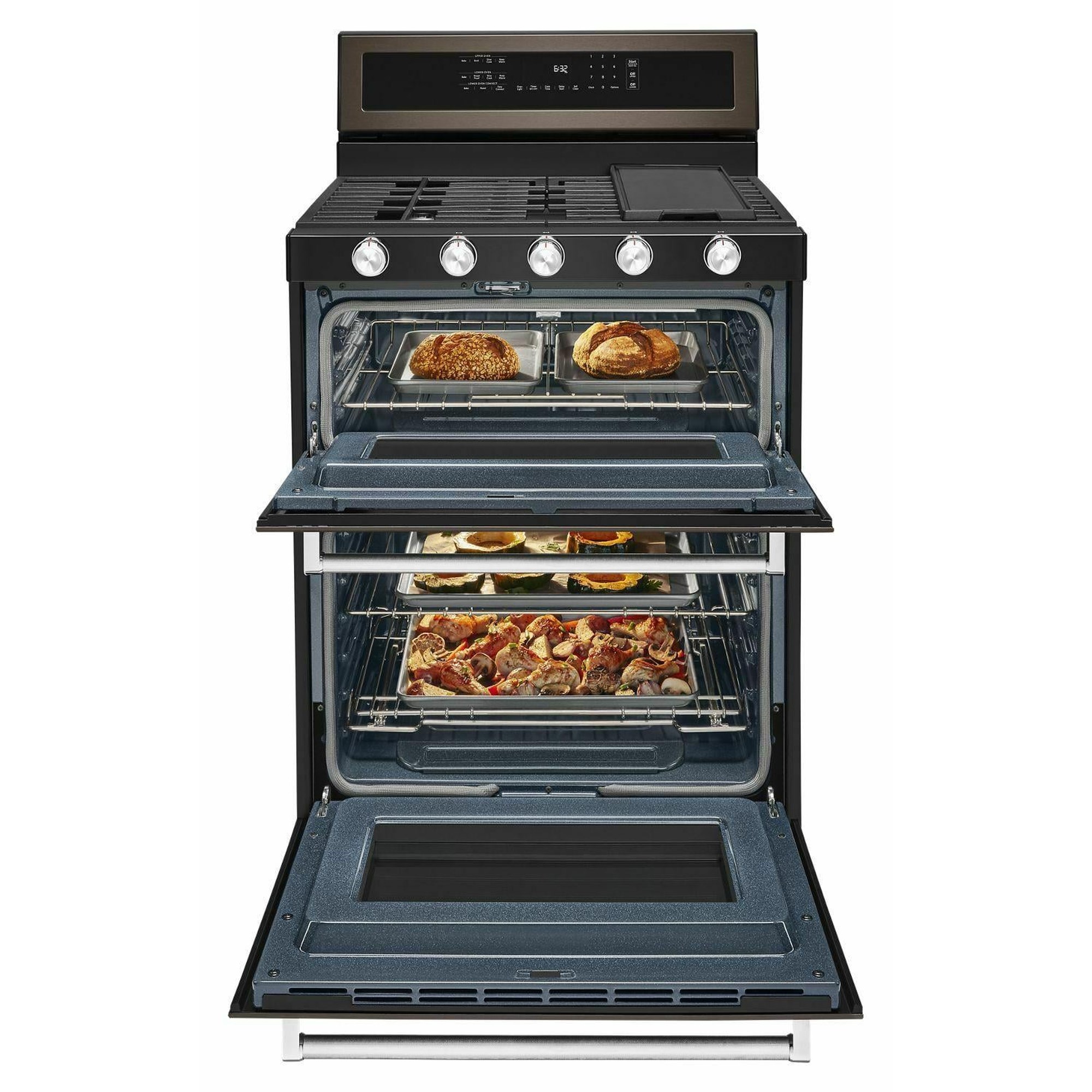 KitchenAid 30 5-Burner GAS Cooktop with Griddle - Stainless Steel