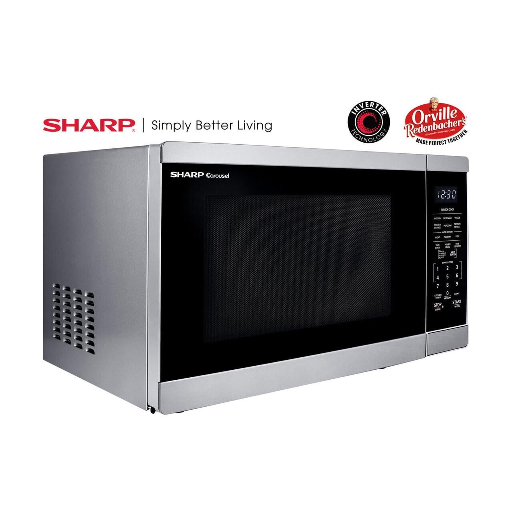 Sharp SMC1461HW 1.4 Cu ft. White Countertop Microwave Oven