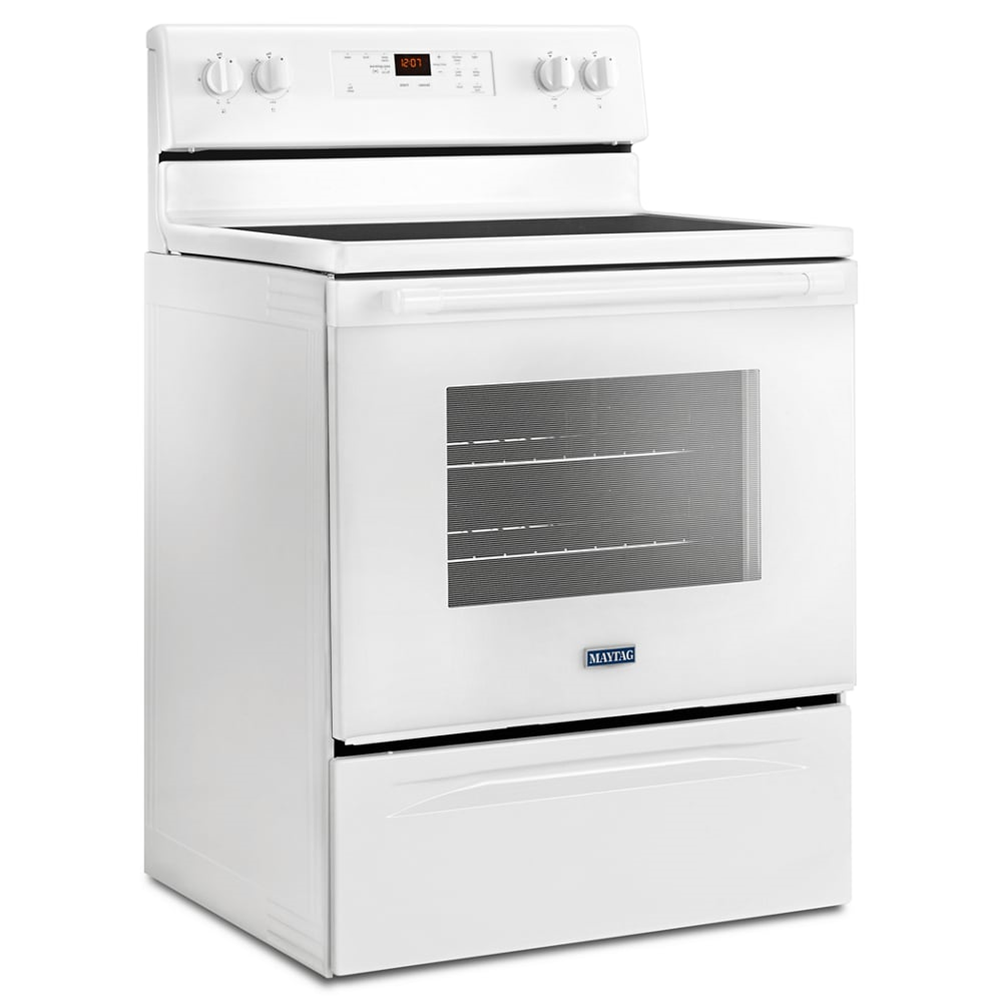Maytag 30 in. 5.3 cu. ft. Air Fry Convection Oven Freestanding Electric  Range with 5 Smoothtop Burners - Fingerprint Resistant Stainless
