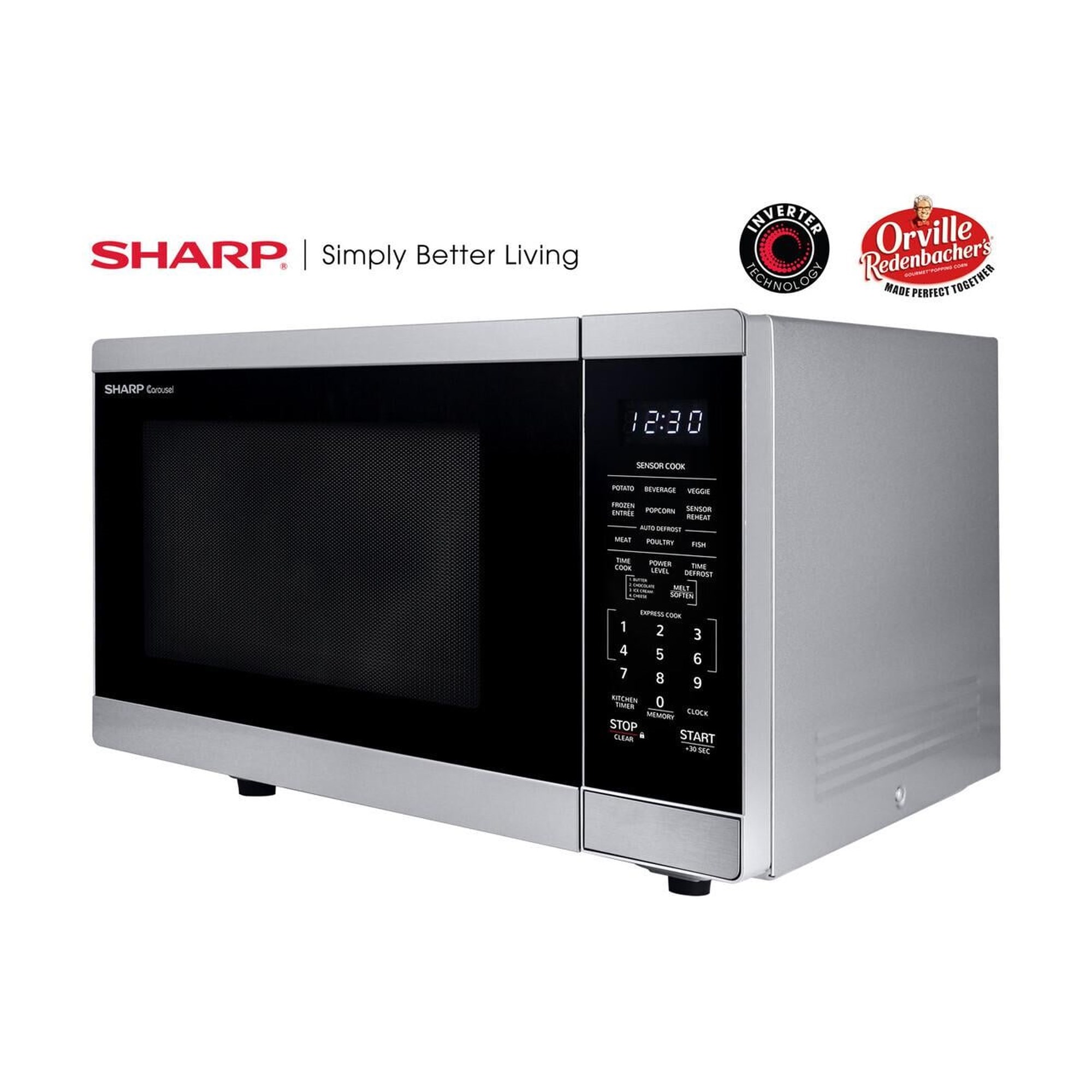 Sharp SMC1461HW 1.4 Cu ft. White Countertop Microwave Oven