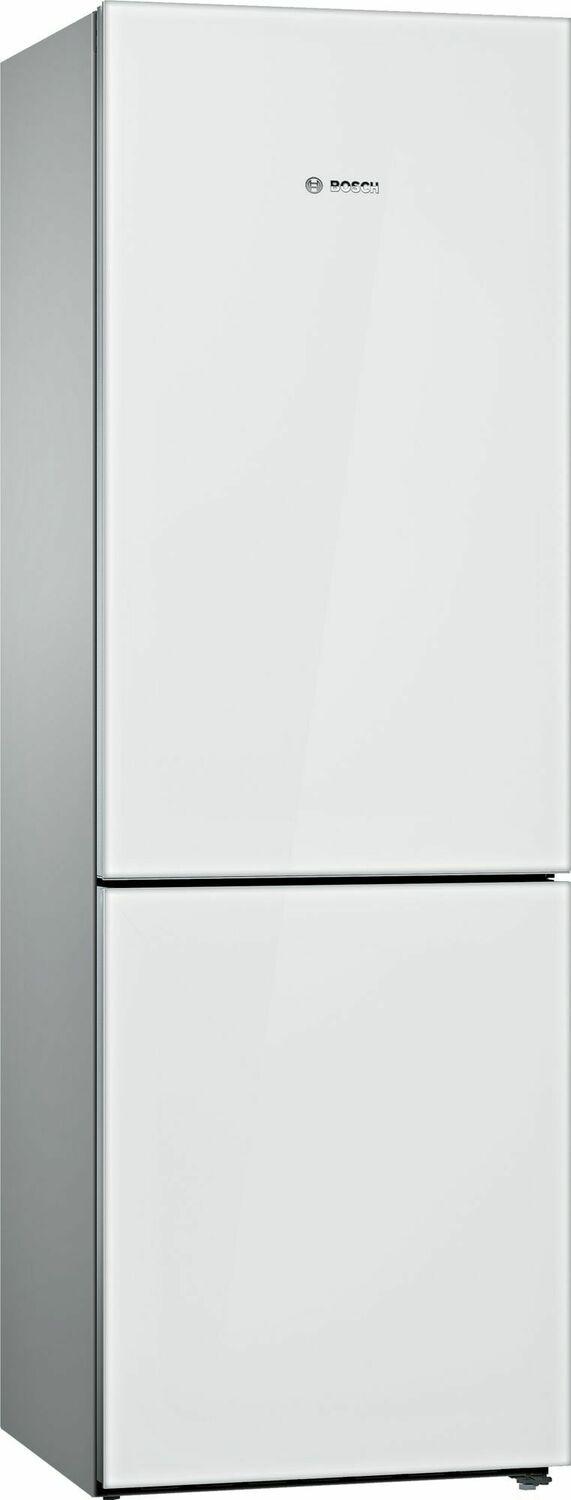 White freestanding store fridge freezer