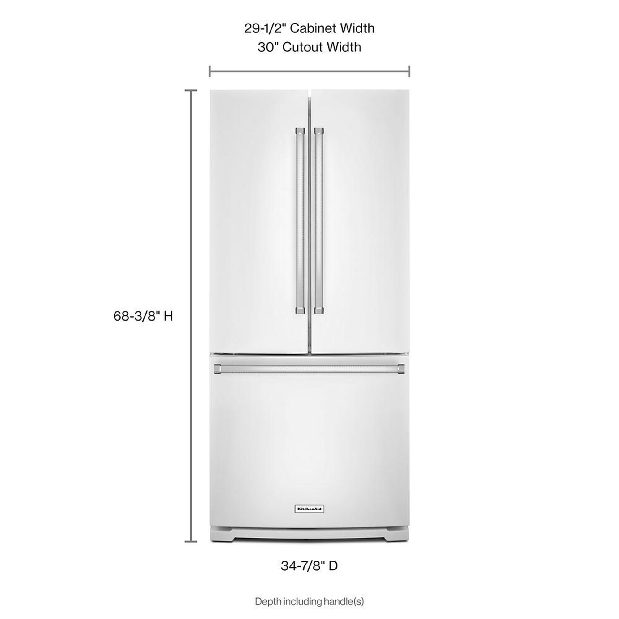 KitchenAid Refrigerators - Counter Depth French Door 20 Cu Ft - KRFC300ESS