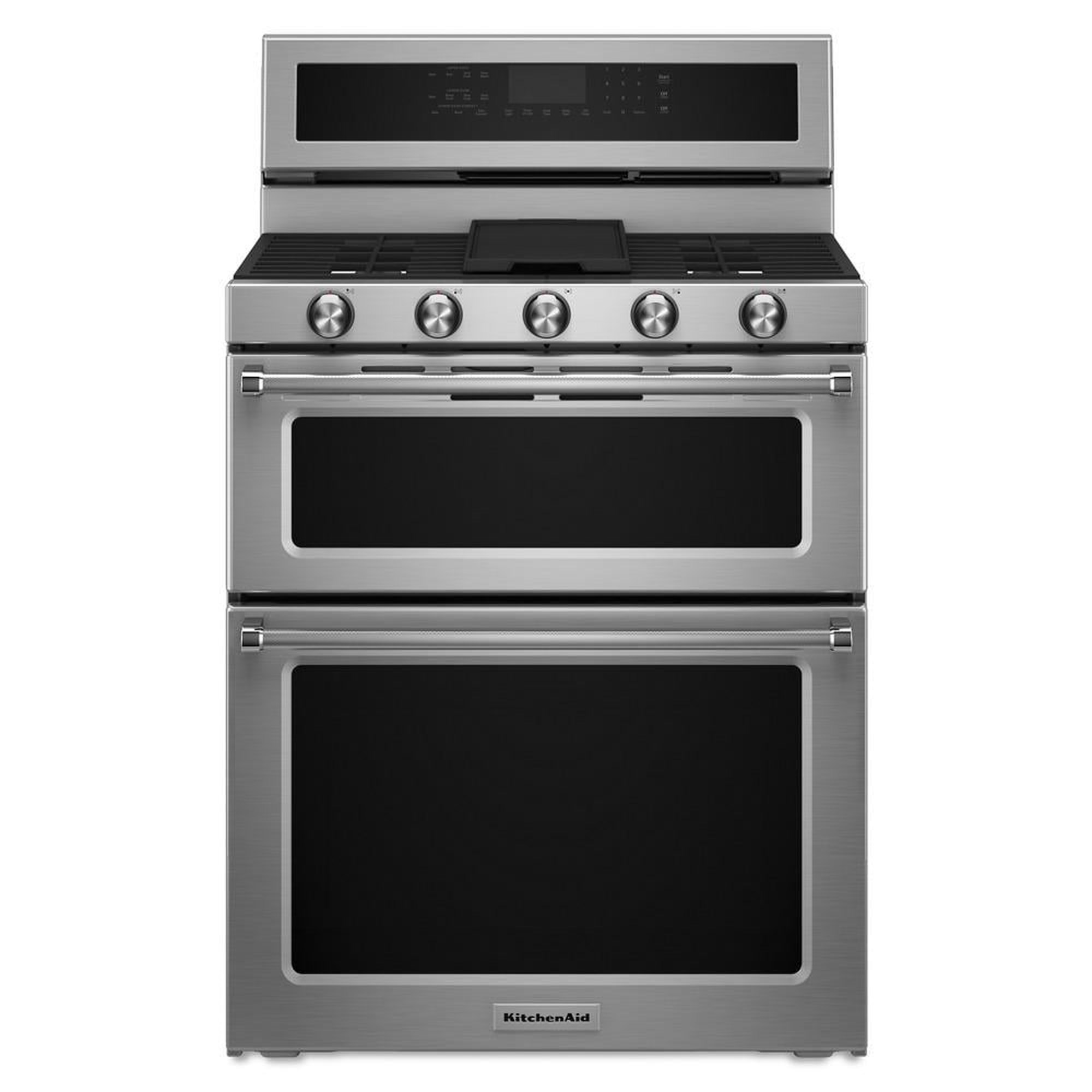 KitchenAid KFGD500ESS 30-Inch 5 Burner Gas Double Oven Convection