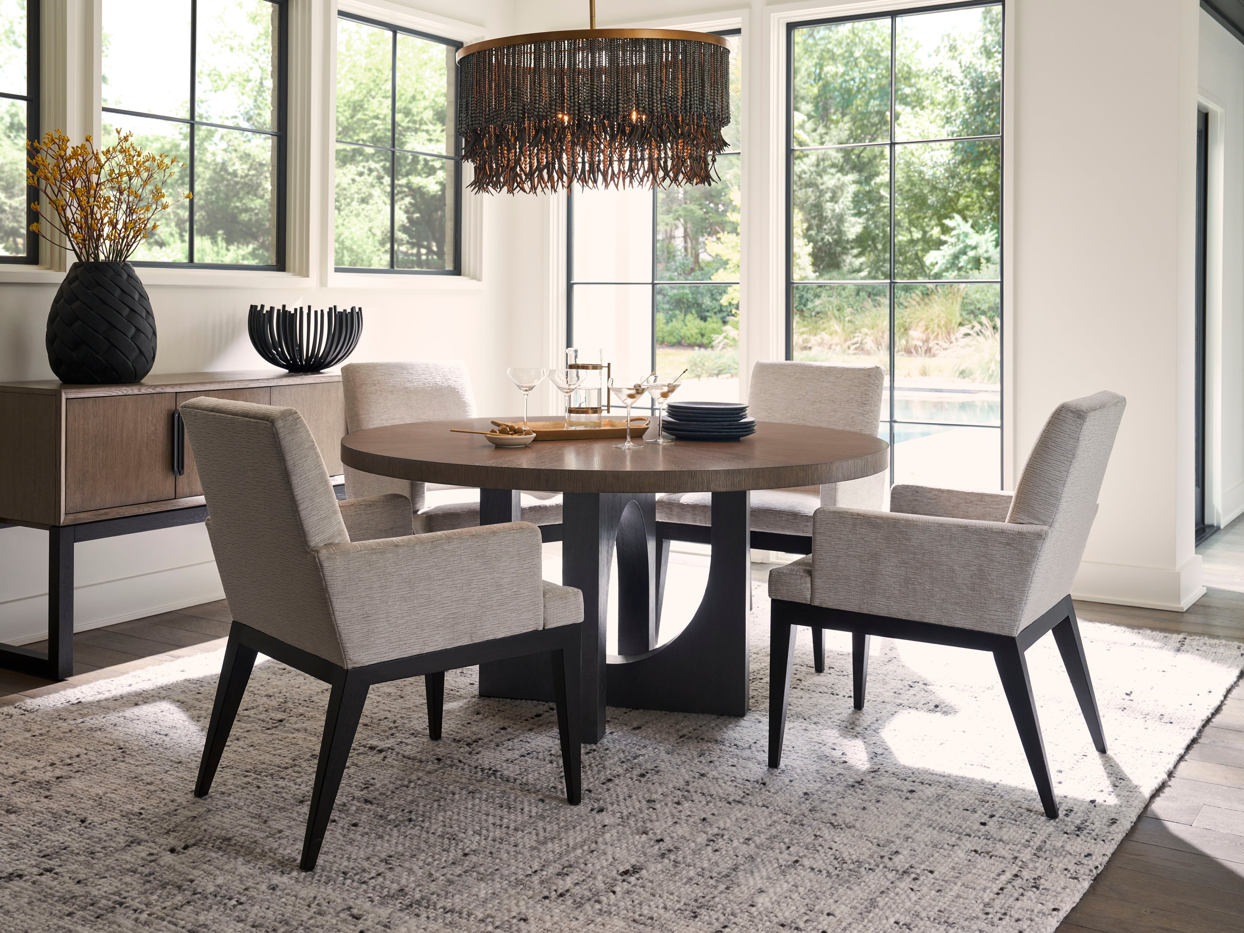 Round formal dining room table hot sale