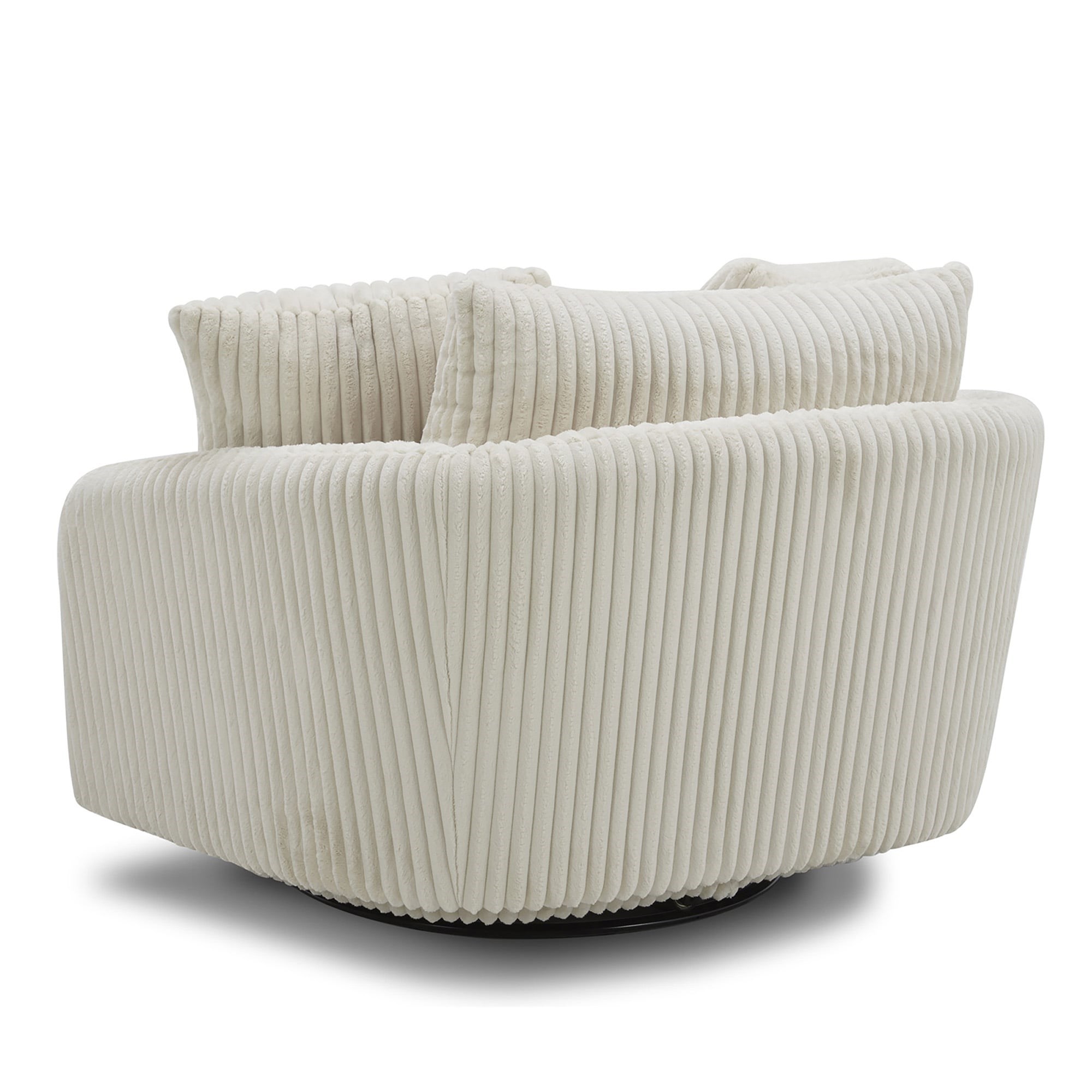 Boomer Mega Ivory Swivel Accent Chair