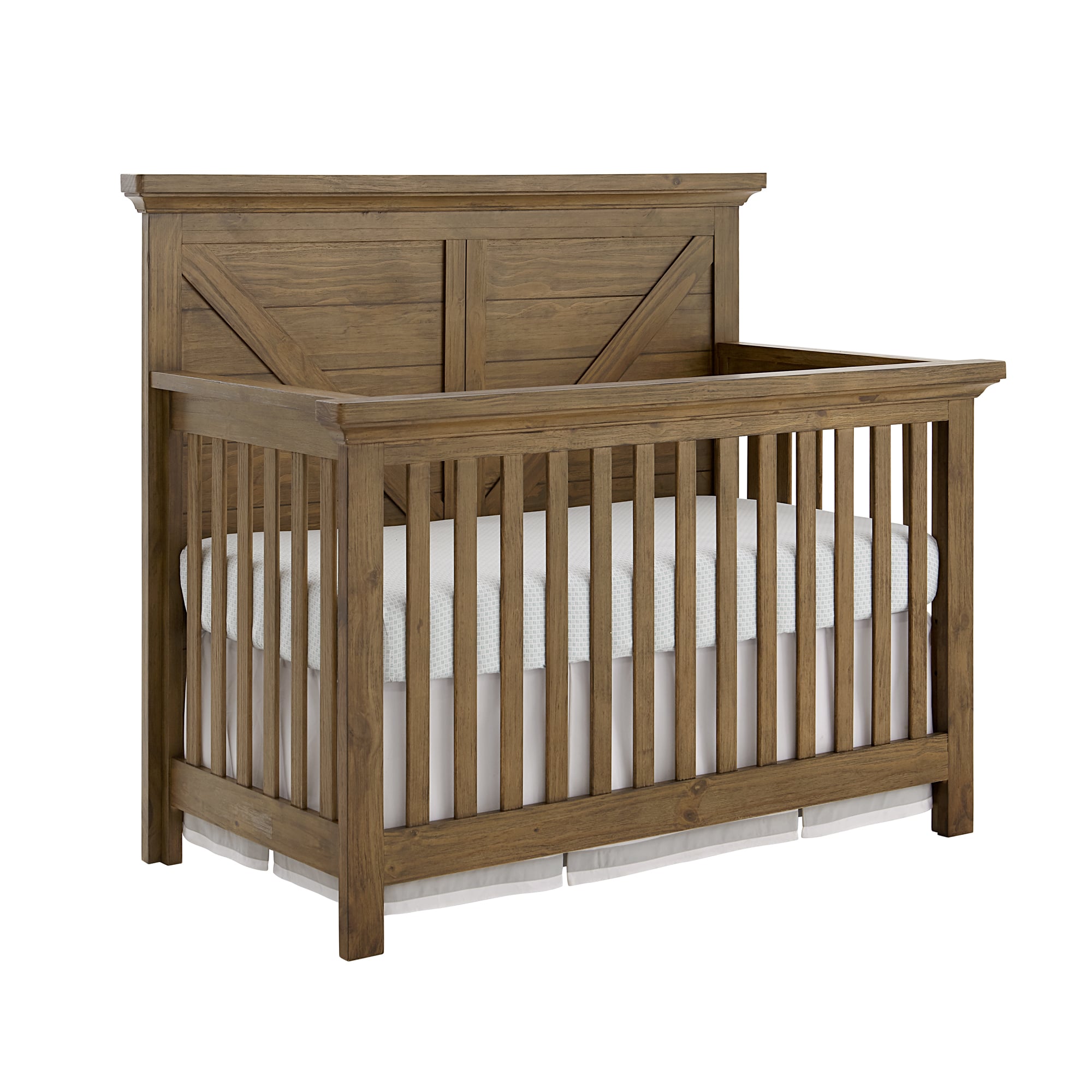 Westwood Design Westfield WF CR 8101NR HBR Farmhouse Convertible Crib Wayside Furniture Mattress Bed Crib