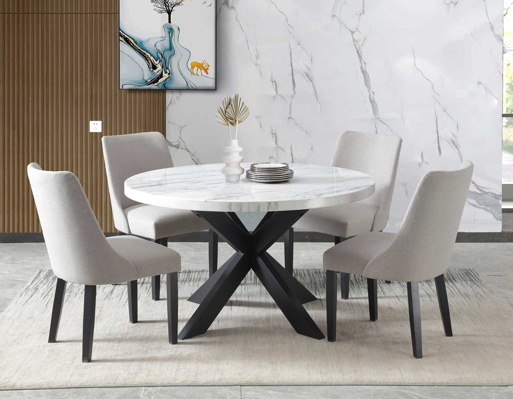 5 piece dinette online set round