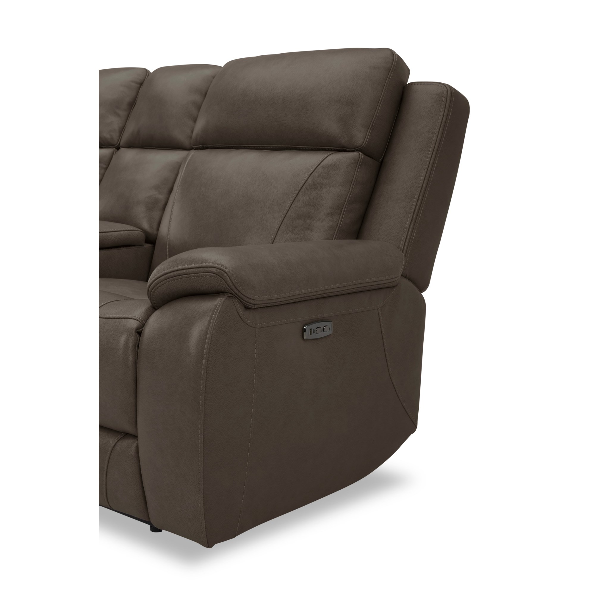 K.c. Myron 101000 Power Reclining Sofa W Adjustable Headrests 