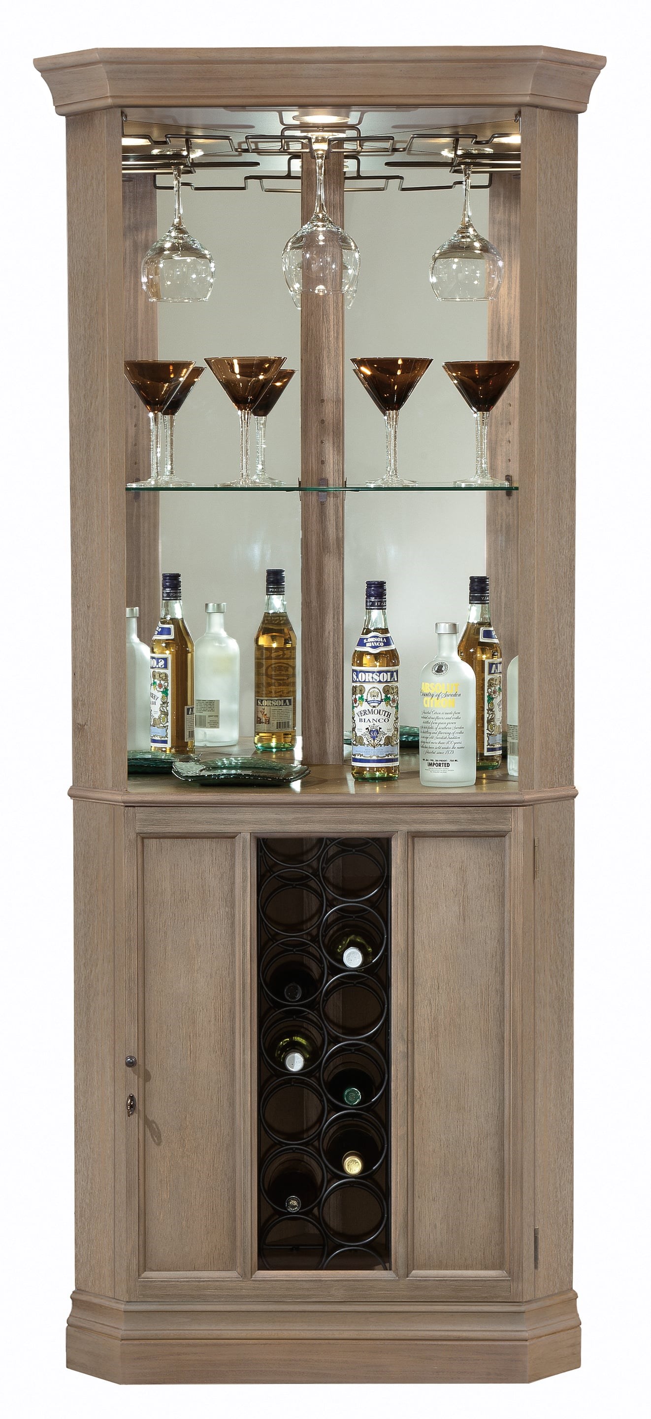 Howard Miller 690047 Piedmont VI Corner Wine Cabinet