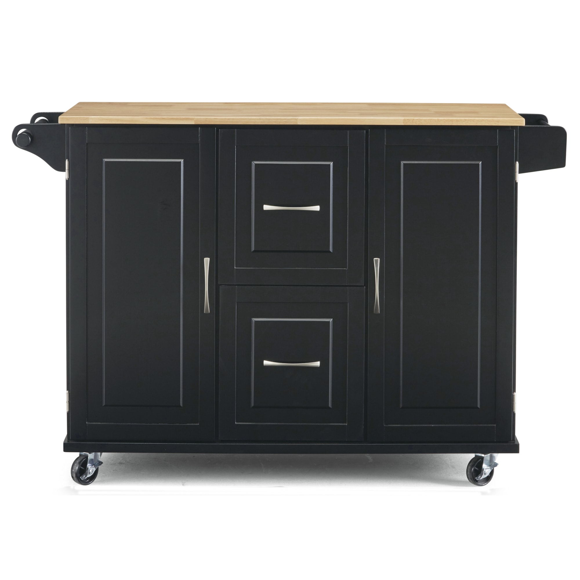 homestyles Blanche 451795 Two Tone Kitchen Island with Large Drop Leaf