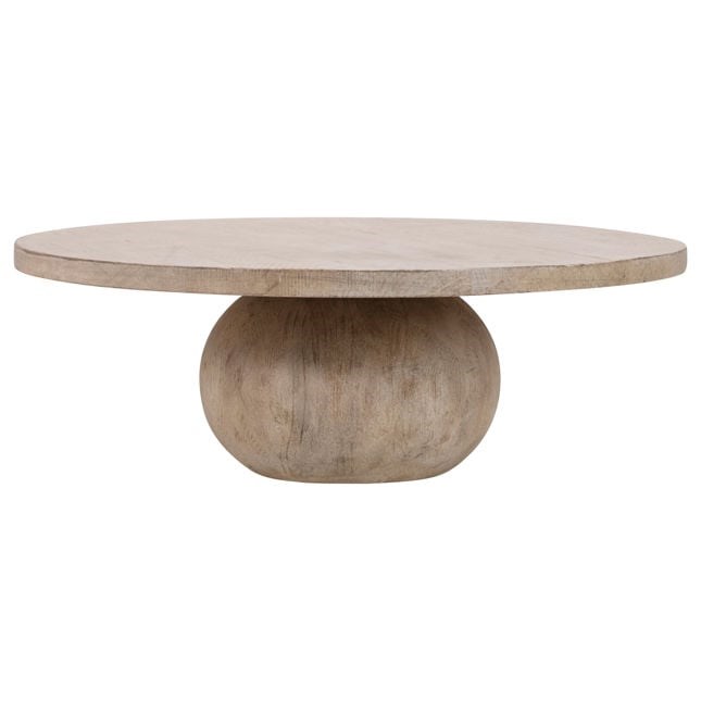 Light wood deals coffee table round