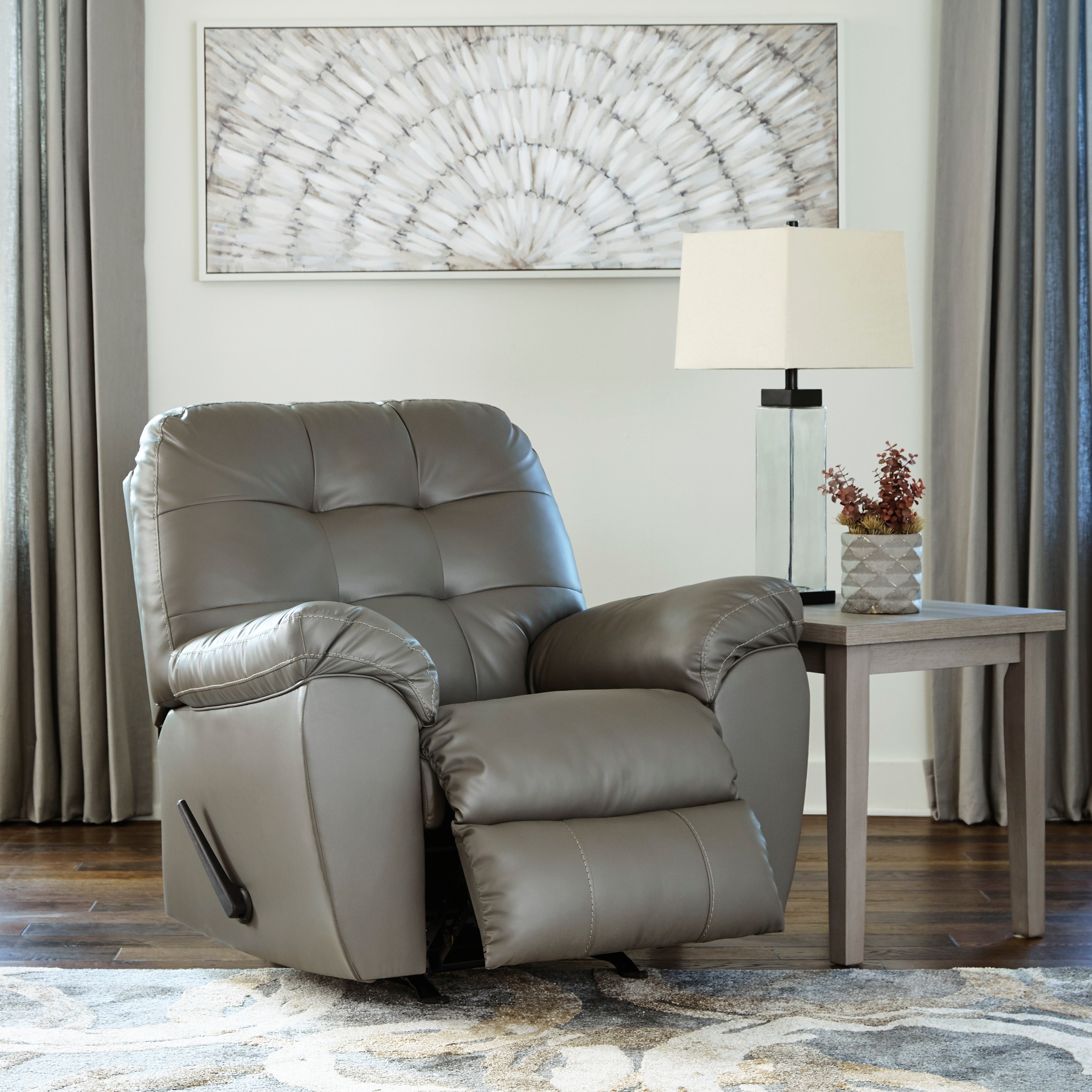 Gray rocker best sale recliner chair