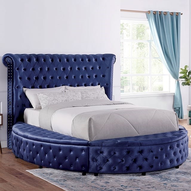 Blue california deals king bed frame