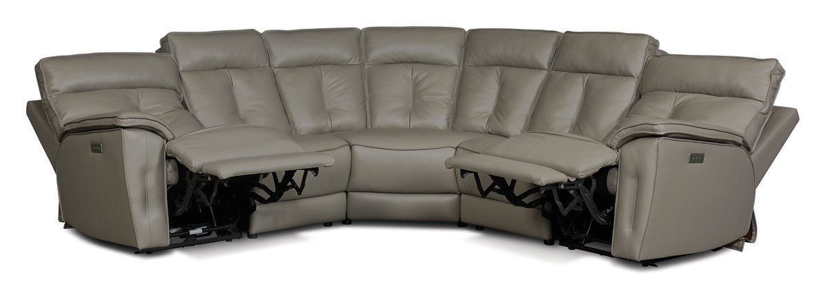 Reclining sectional store with power headrest