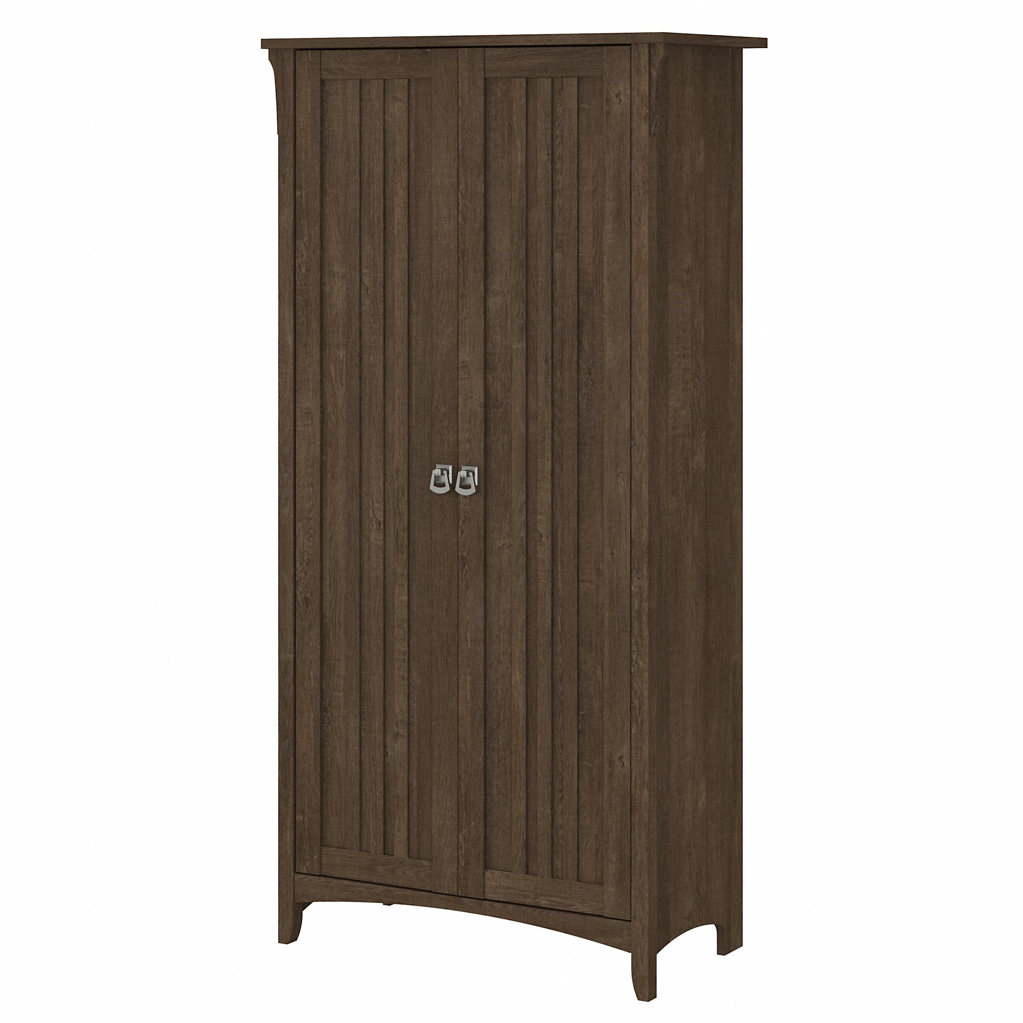 Bush Furniture Salinas Entryway Storage Set with Hall Tree, Shoe Bench and Accent Cabinet Ash Brown