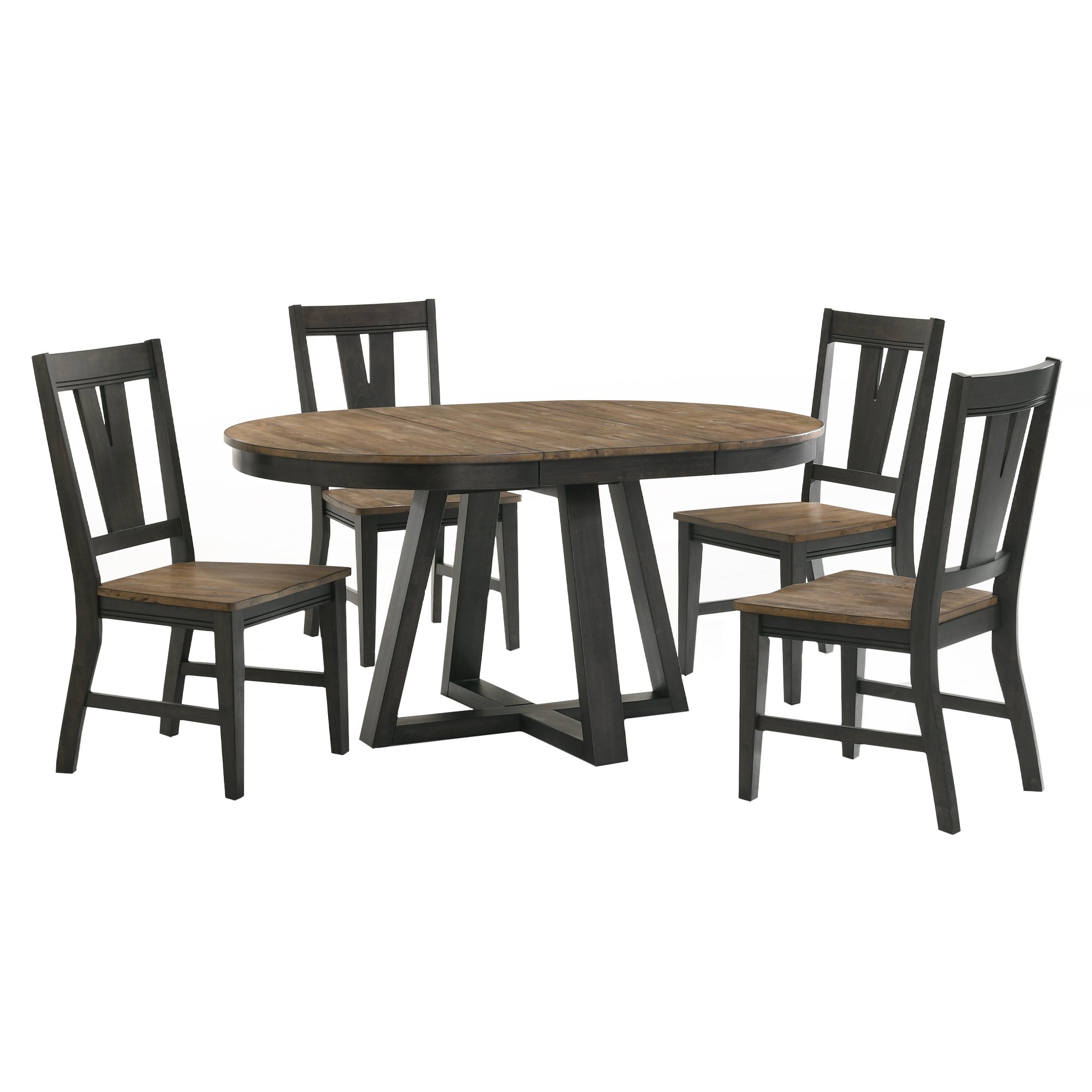 Intercon Harper HP-TA-4260-BBP-C Transitional Round Dining Table with  Removable Leaf | Wayside Furniture & Mattress | Table - Dining (formal)