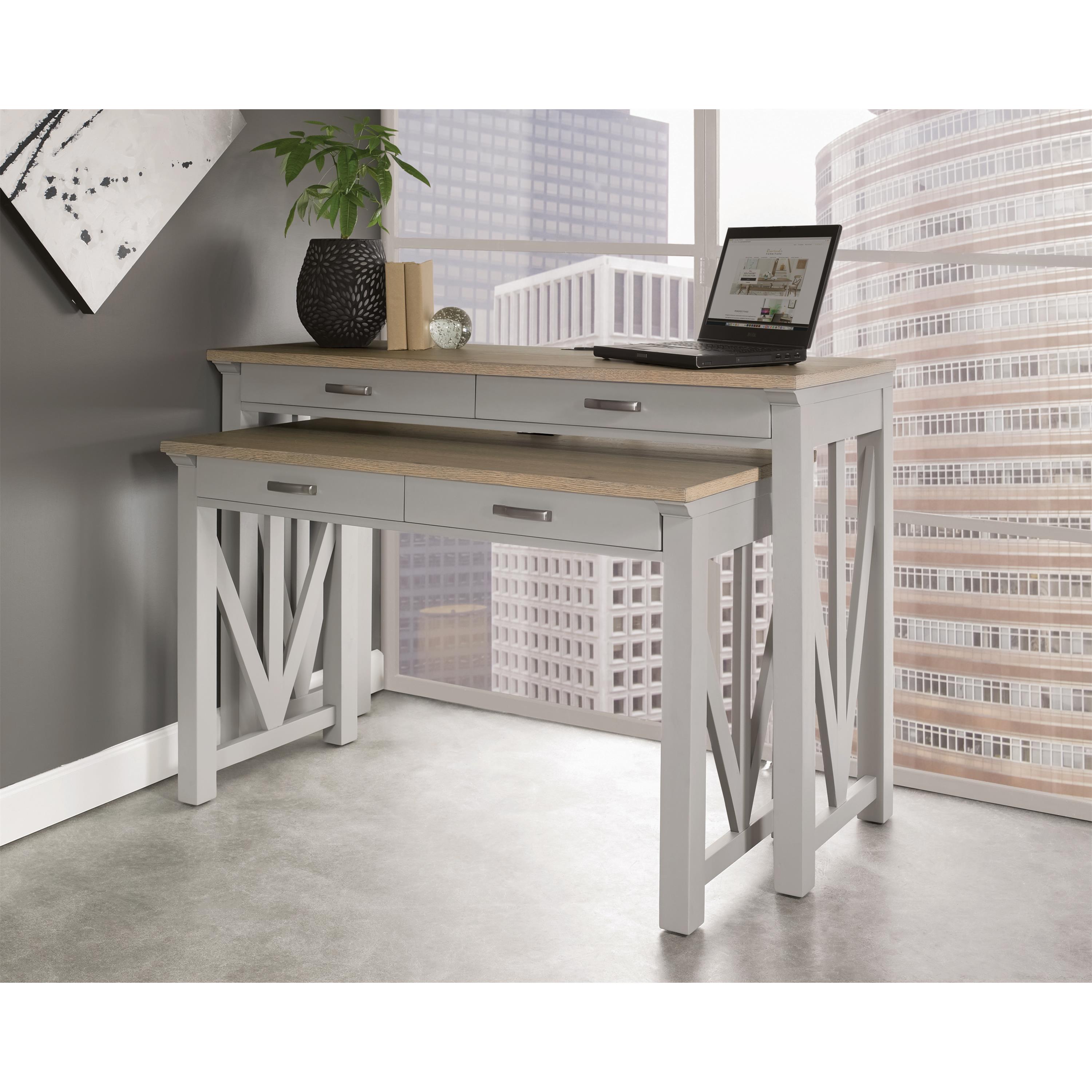 Riverside Furniture Osborne 12133 Modern Farmhouse Writing Desk with Electrical and USB Outlets Wayside Furniture Mattress Desk Table Desks