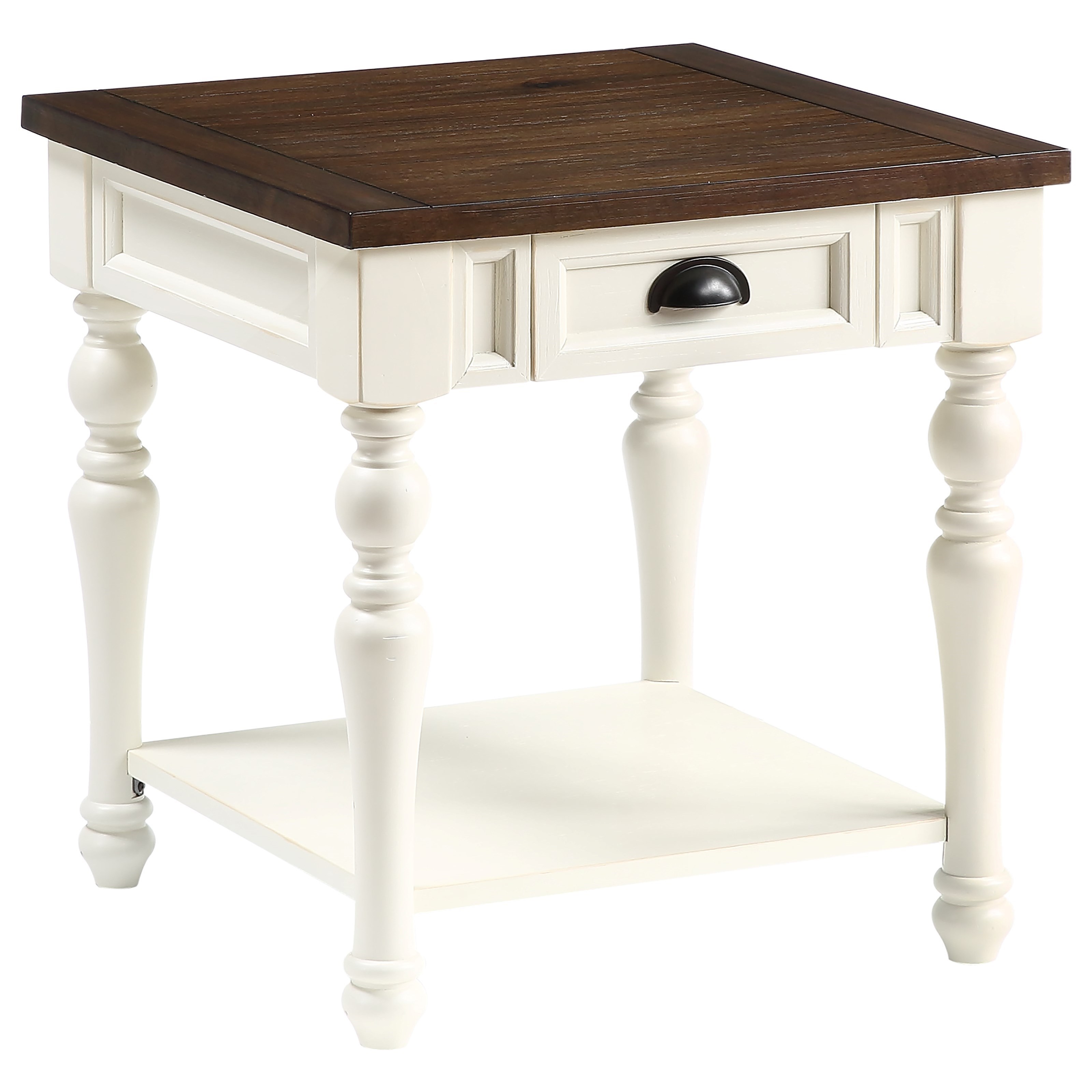 Steve Silver Joanna JA150E Farmhouse End Table with Drawer 