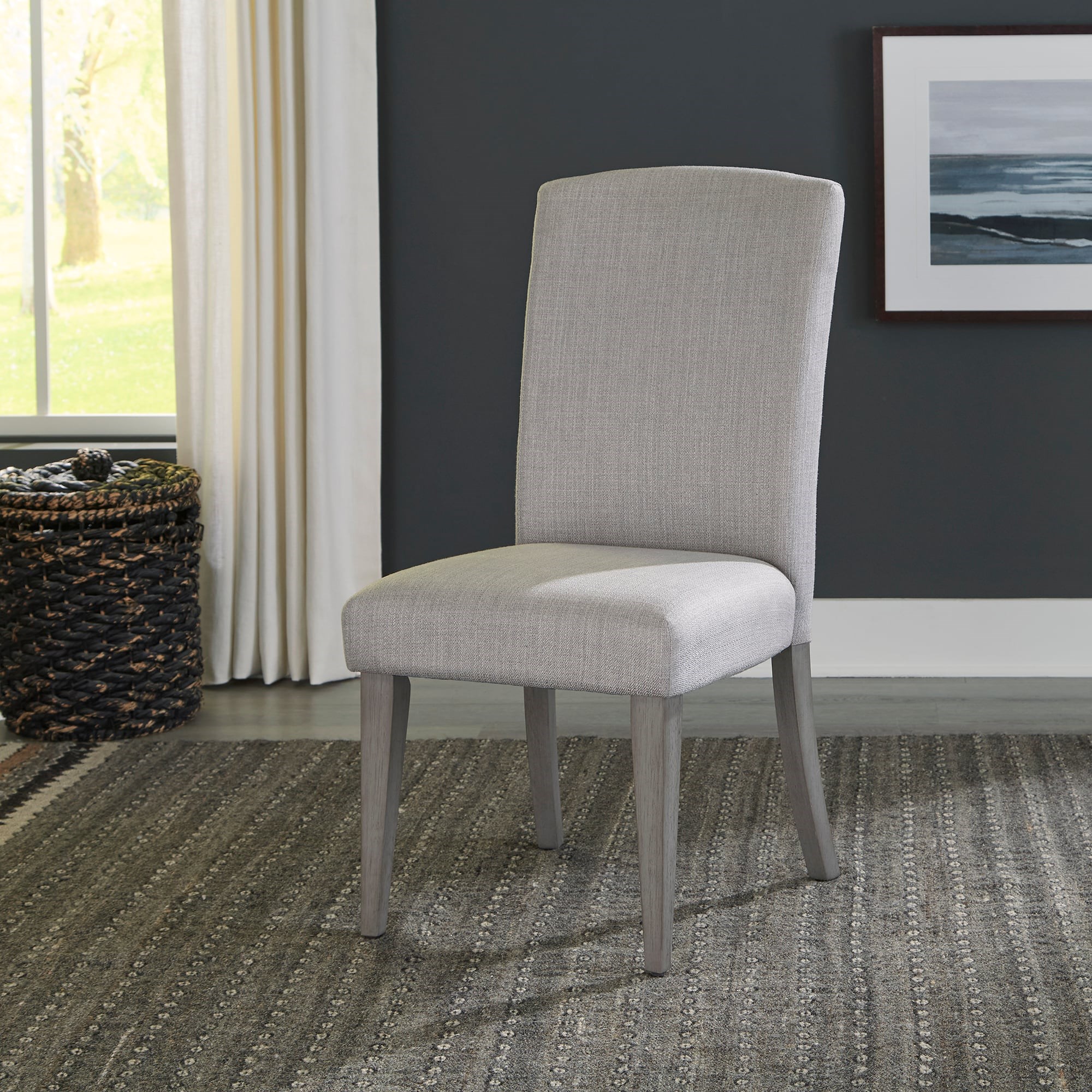 Gray upholstered 2025 dining chairs