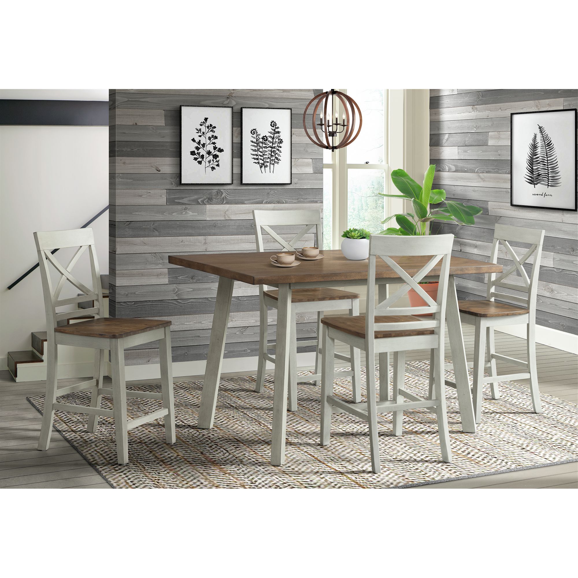 7 piece counter height dining set white new arrivals