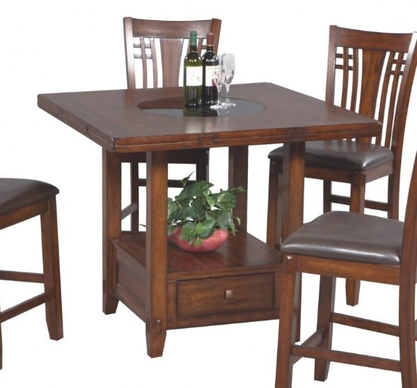 Bar height table online with lazy susan