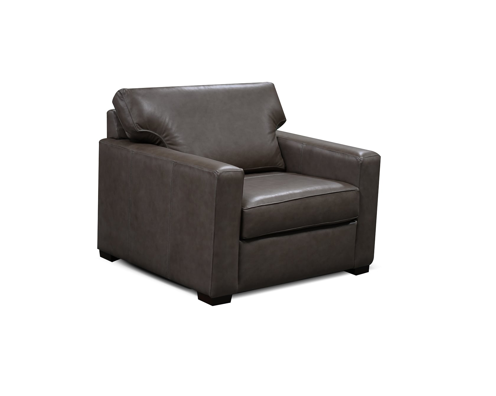 Gray leather chair discount and a half