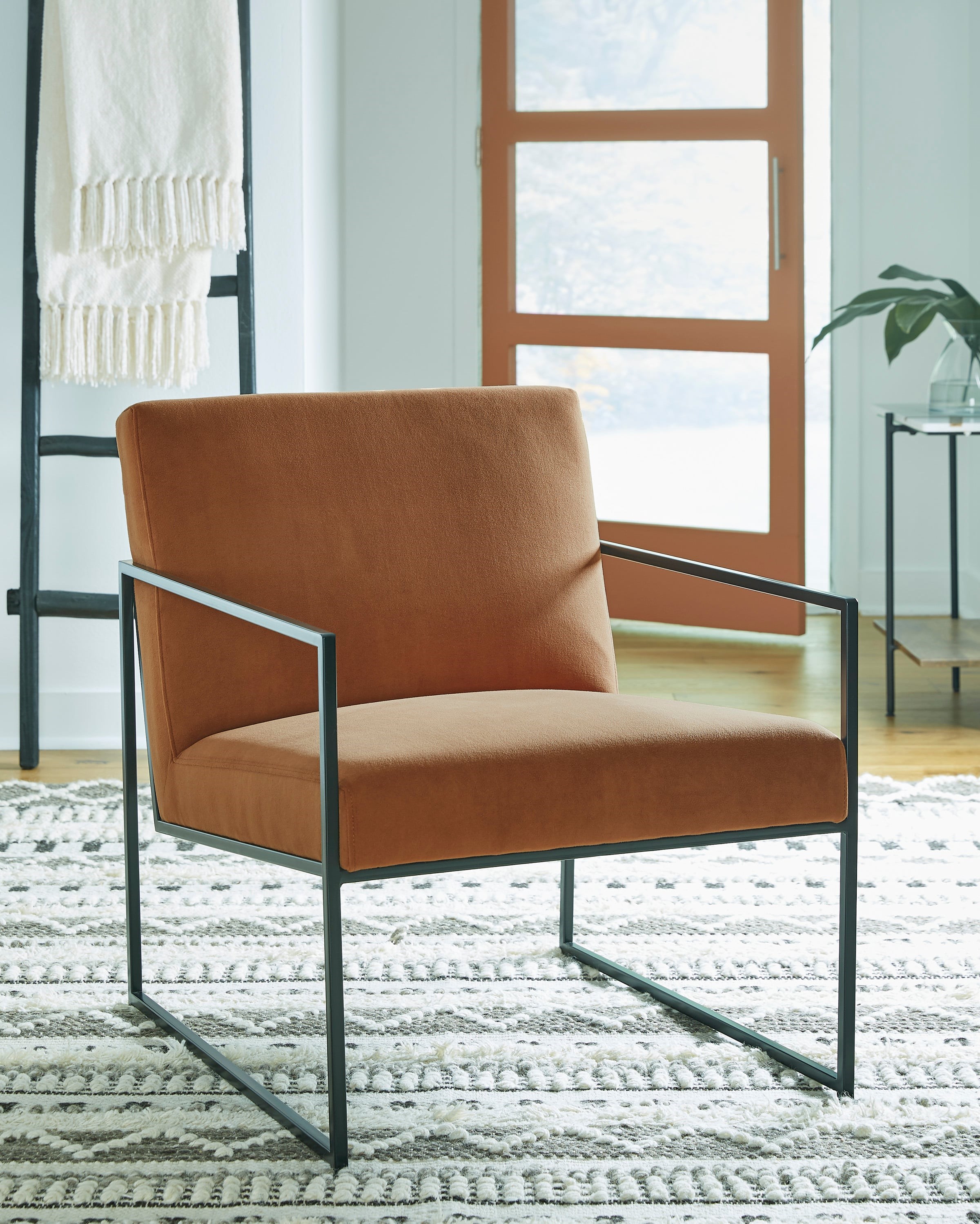 Metal frame upholstered chair sale