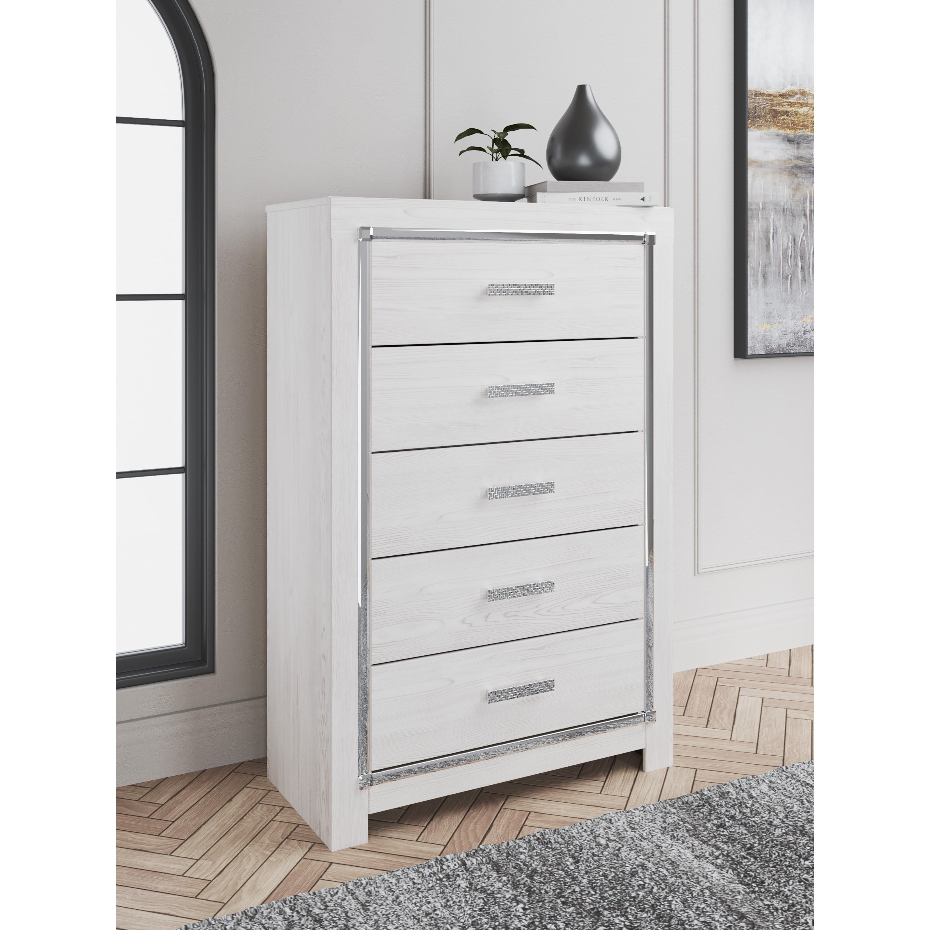 Ashley white clearance 5 drawer dresser