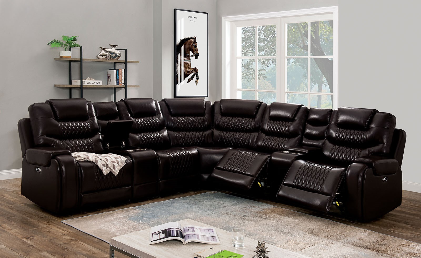 City furniture store leather sectional