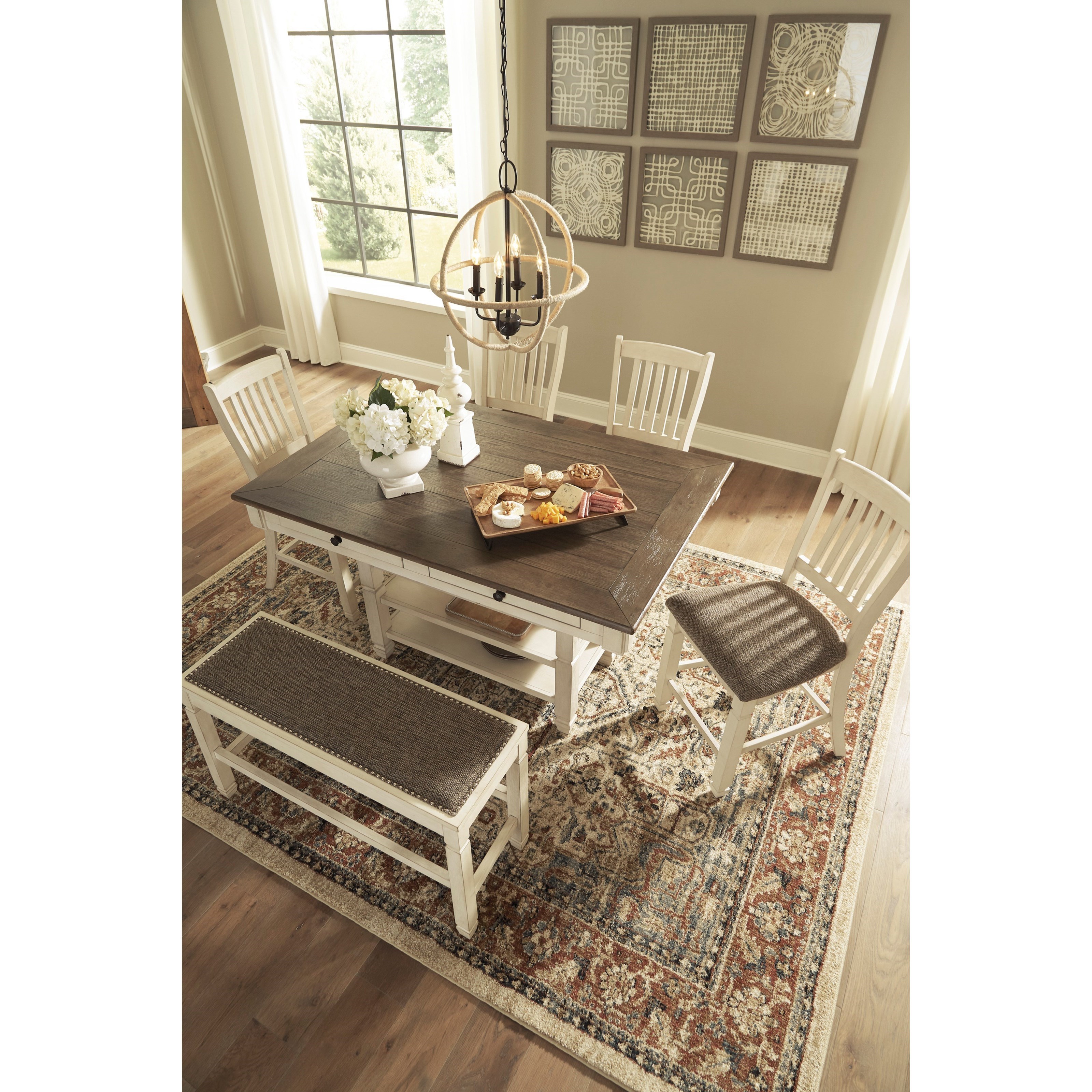 Bolanburg dining table and deals 6 chairs set