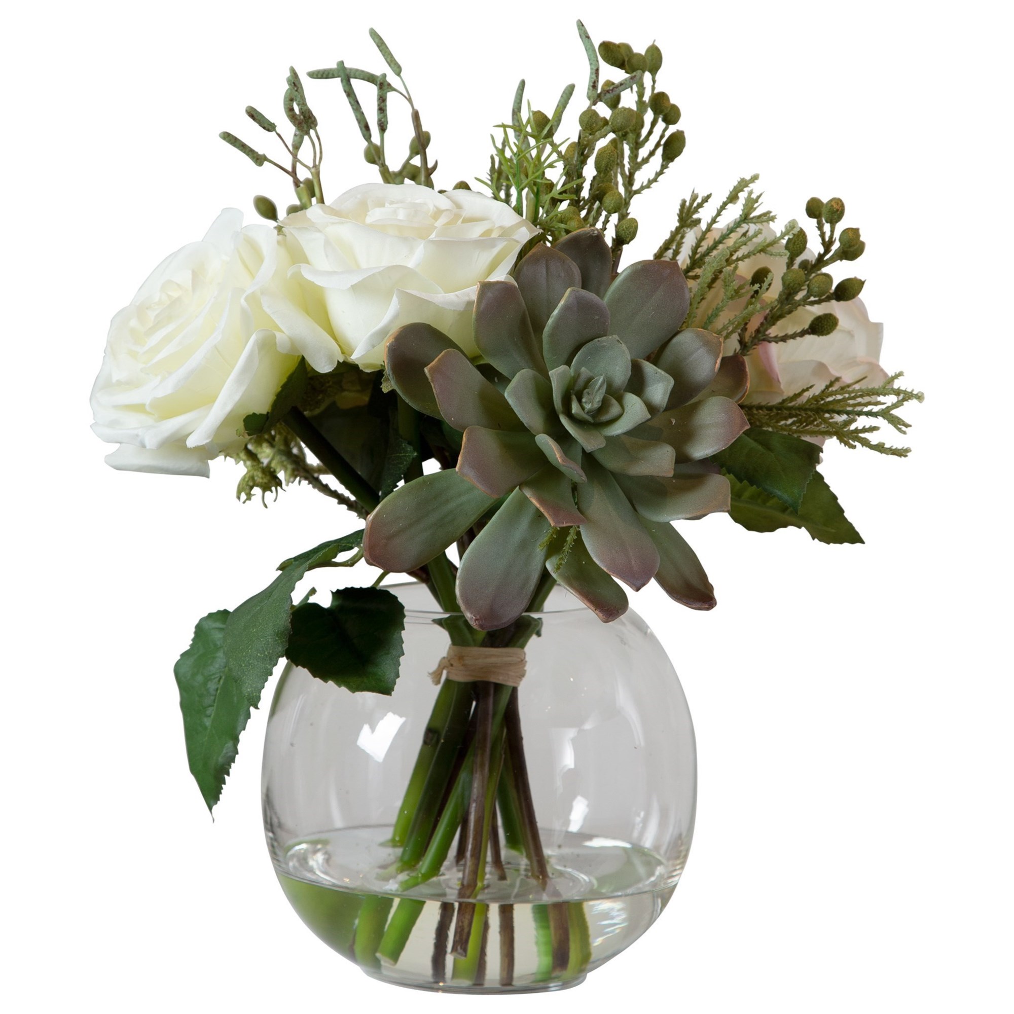 Uttermost Belmonte Floral Bouquet & Vase
