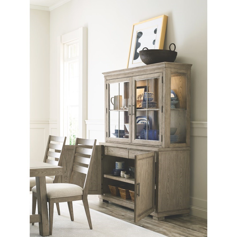 Dining room hutch with store glass doors