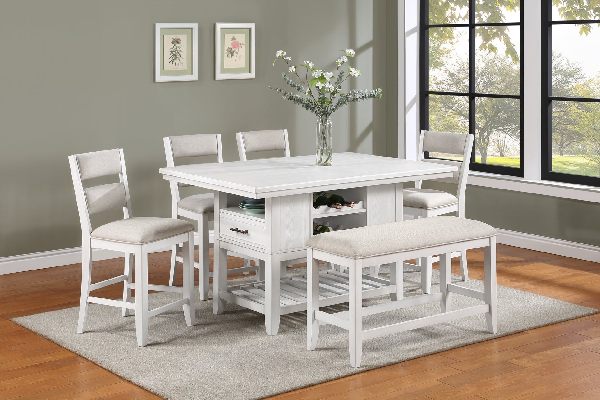 Farmhouse counter discount height dining table