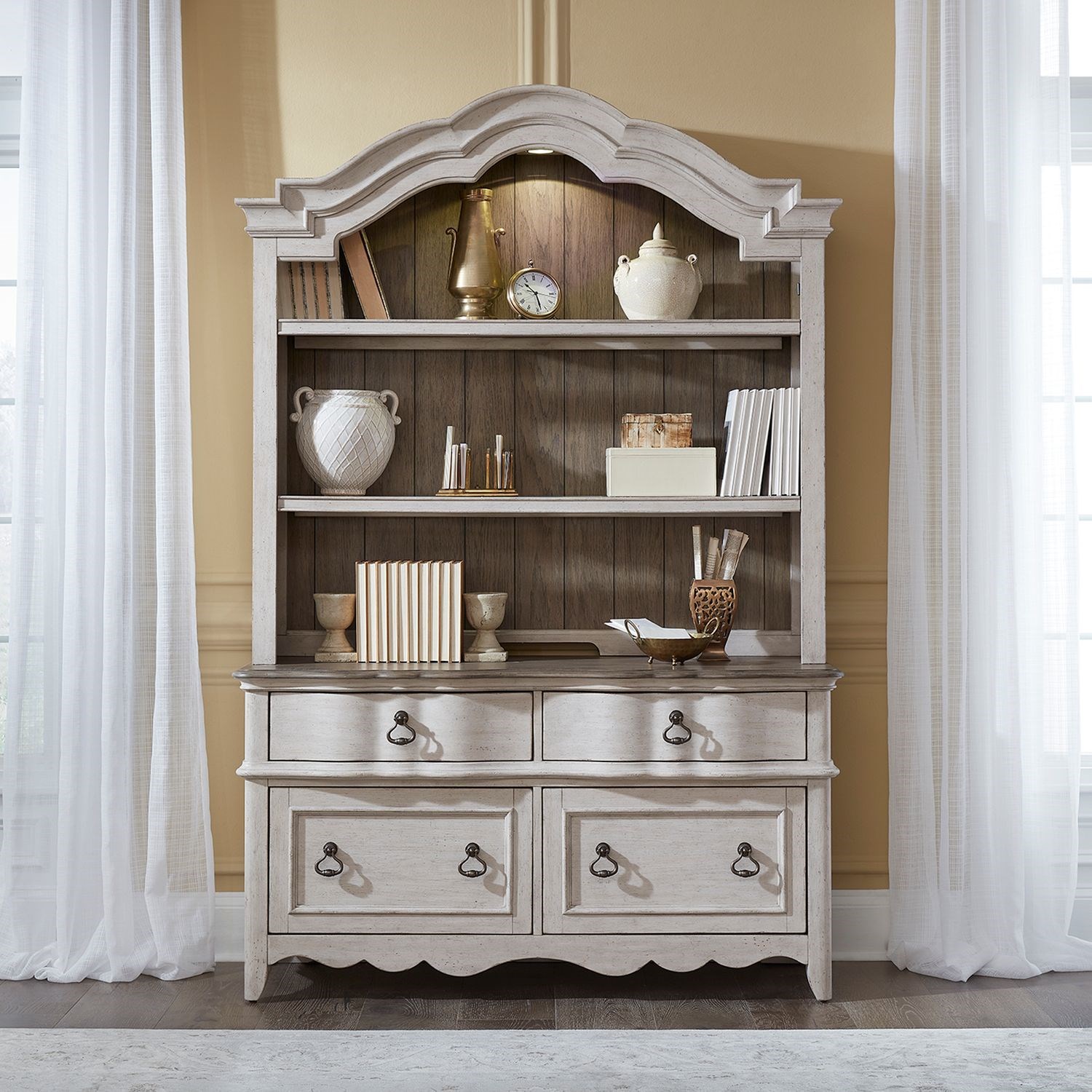 Credenza bookcase online hutch