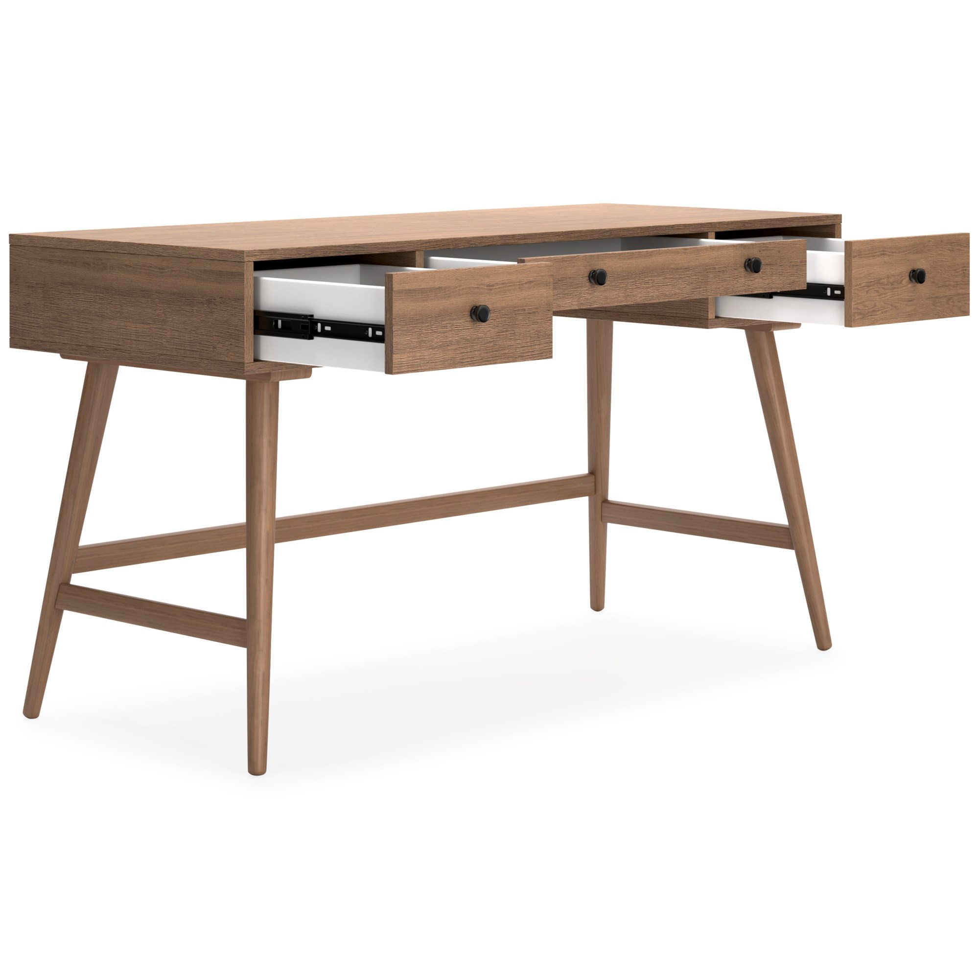 Buy Writing Desk for Home Office Small Desk With Drawer Oak Mid
