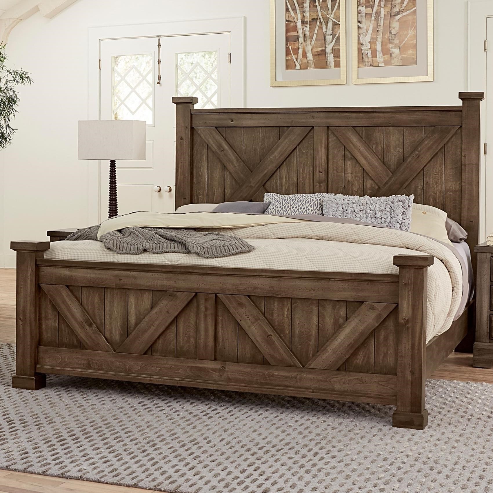 Rustic california shop king bed